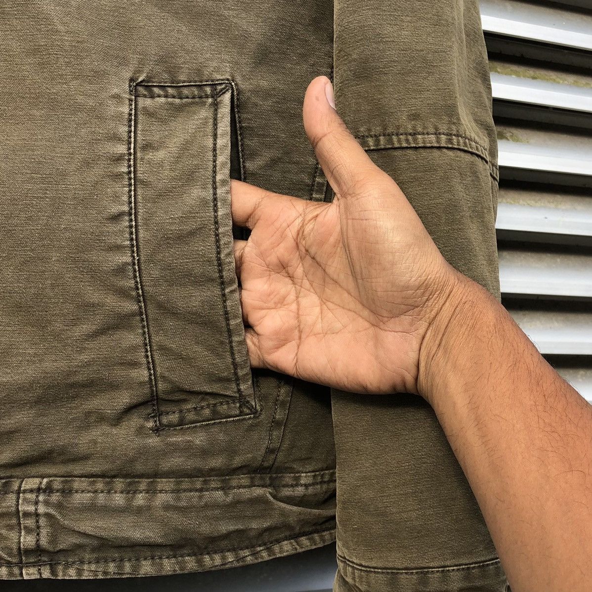 Levi's Vintage Levis Olive Green Army Military Field Trucker Jacket Size US M / EU 48-50 / 2 - 4 Thumbnail