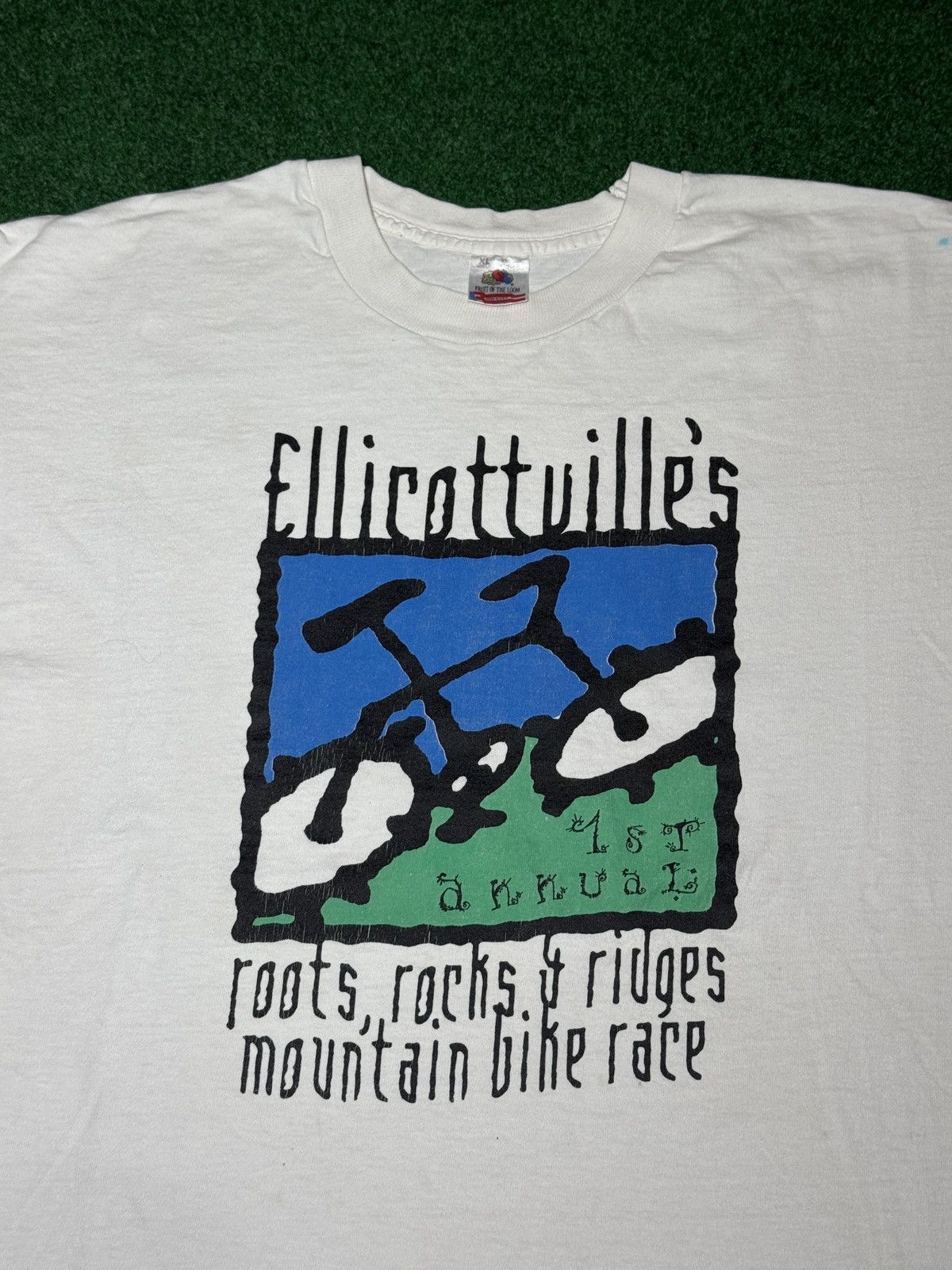 Vintage Ellicottville 1st Annual Mountain Bike Race T Shirt 22.5x28 Size US XL / EU 56 / 4 - 2 Thumbnail