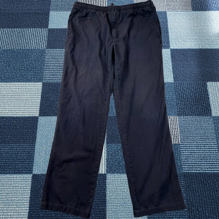 Orvis Orvis Pants Men Size 38 Black Canvas Elastic Waist Jogger Drawstring Hiking Work Seasonal Fall Winter Spring Straight Leg Regular Fit Mens Size US 38 / EU 54 - 1 Thumbnail