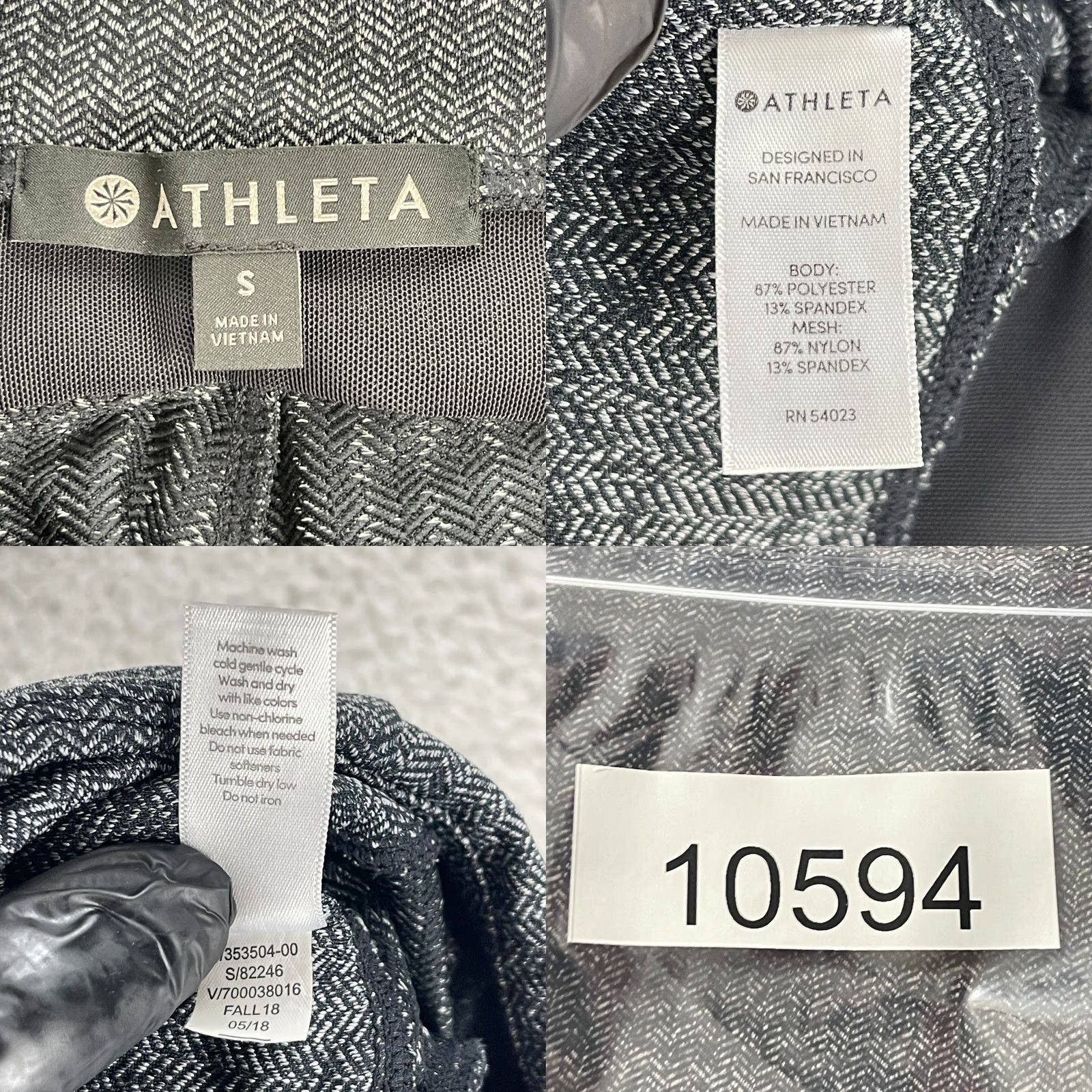 Athleta Athleta Gray Leggings Womens Size Small Herringbone Mercer Pull On Split Hem Size 28" / US 6 / IT 42 - 9 Thumbnail