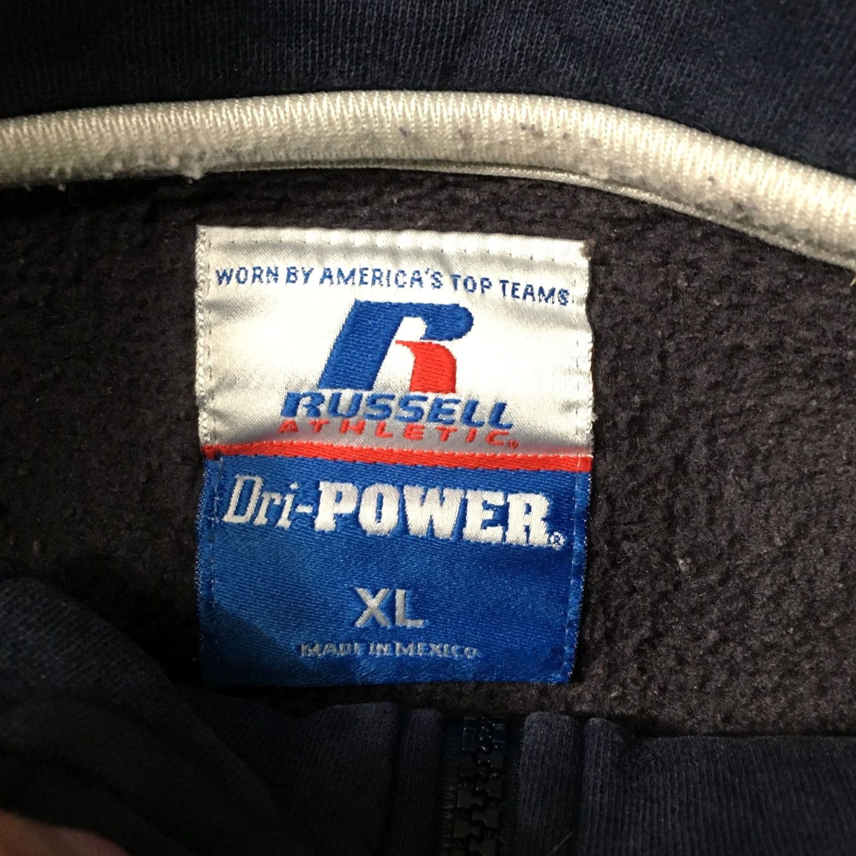 Russell Athletic VINTAGE Russell Athletic Jacket Mens XL Blue 1/4 Zip Made In USA Pullover 90s Size US XL / EU 56 / 4 - 3 Thumbnail