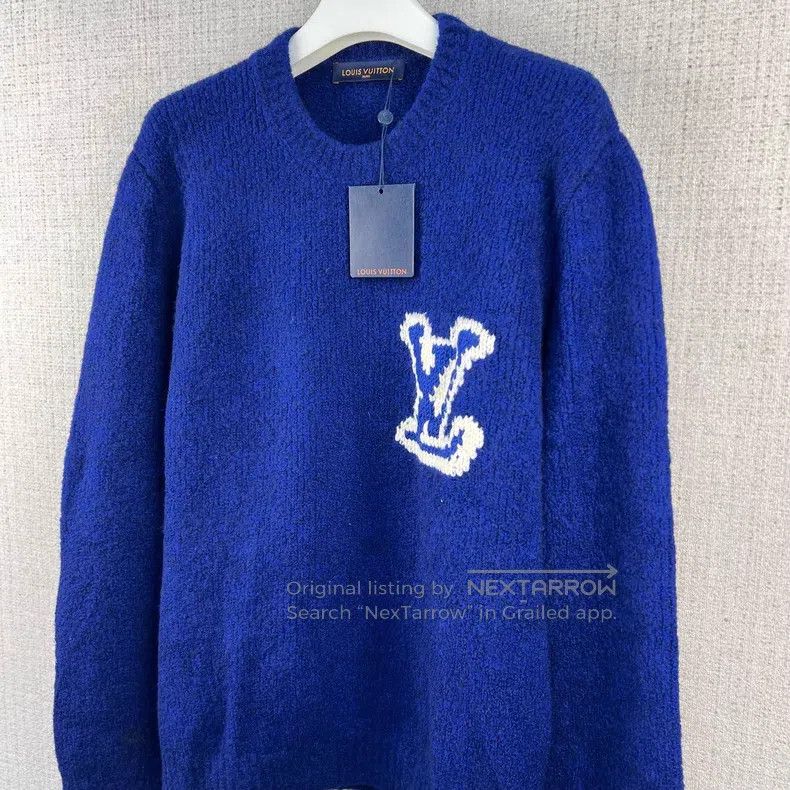 Louis Vuitton Louis Vuitton Intarsia crew neck teddy wool sweater Size US XL / EU 56 / 4 - 2 Thumbnail