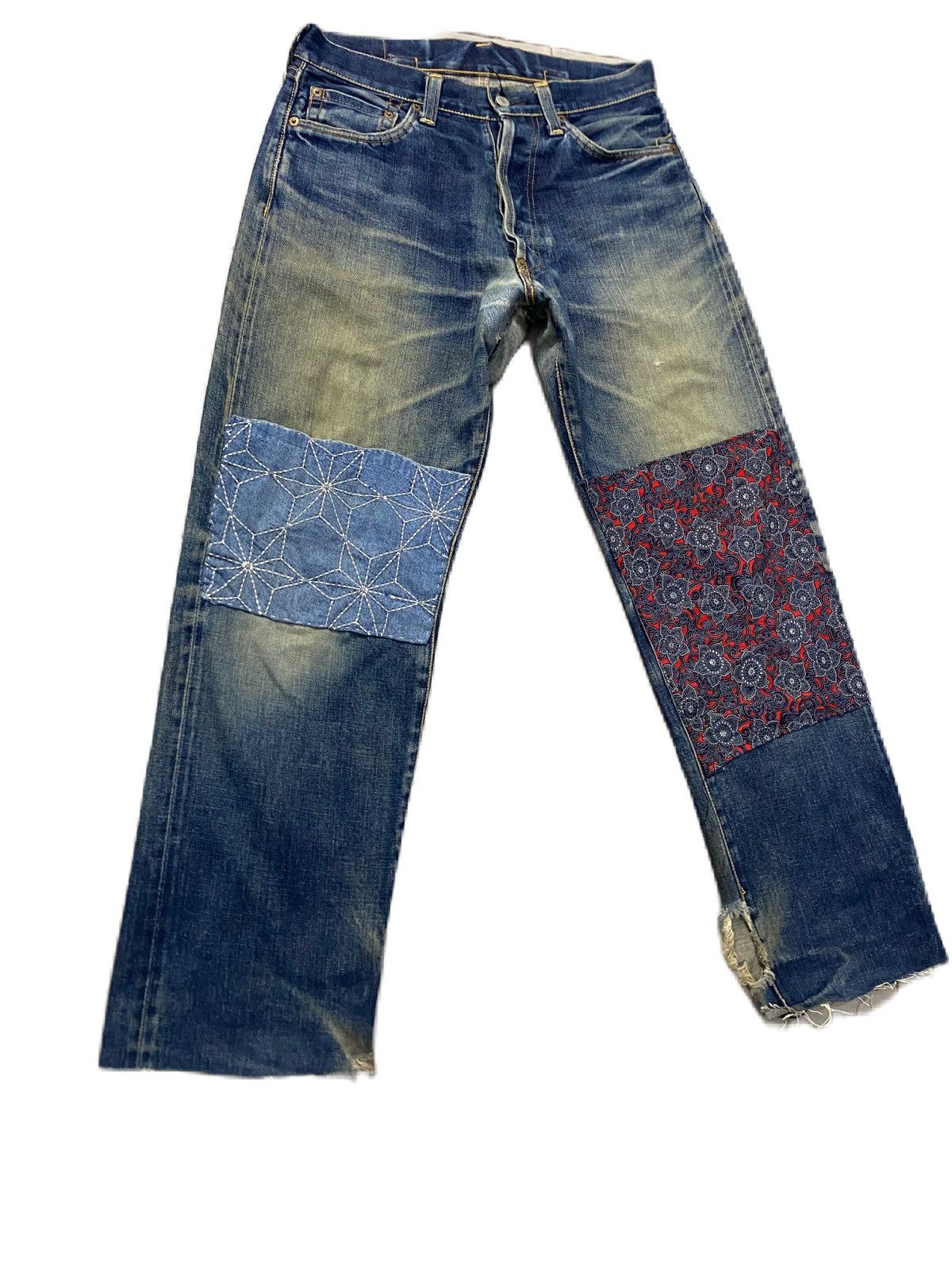 Evisu THRASHED CUSTOM VINTAGE EVISU SELVEDGE DENIM LOT 2504XX Size US 31 - 2 Thumbnail