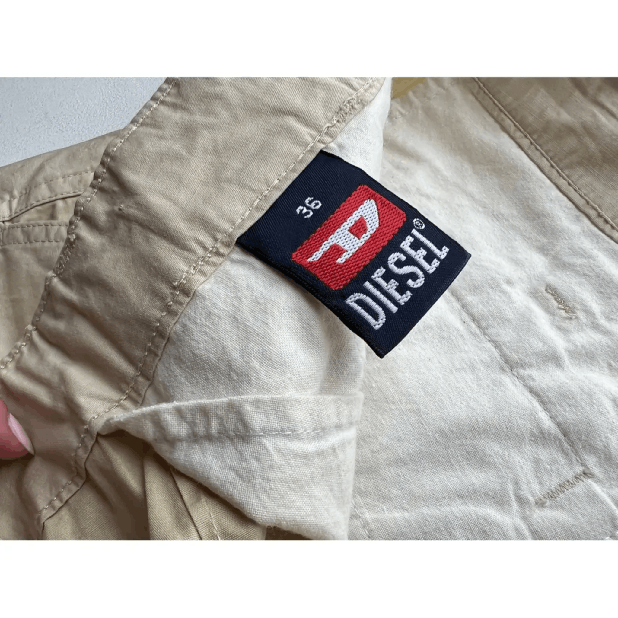 Diesel Diesel Ecru Cargo Shorts – Clean Minimal Utility Fit Size US 36 / EU 52 - 7 Thumbnail
