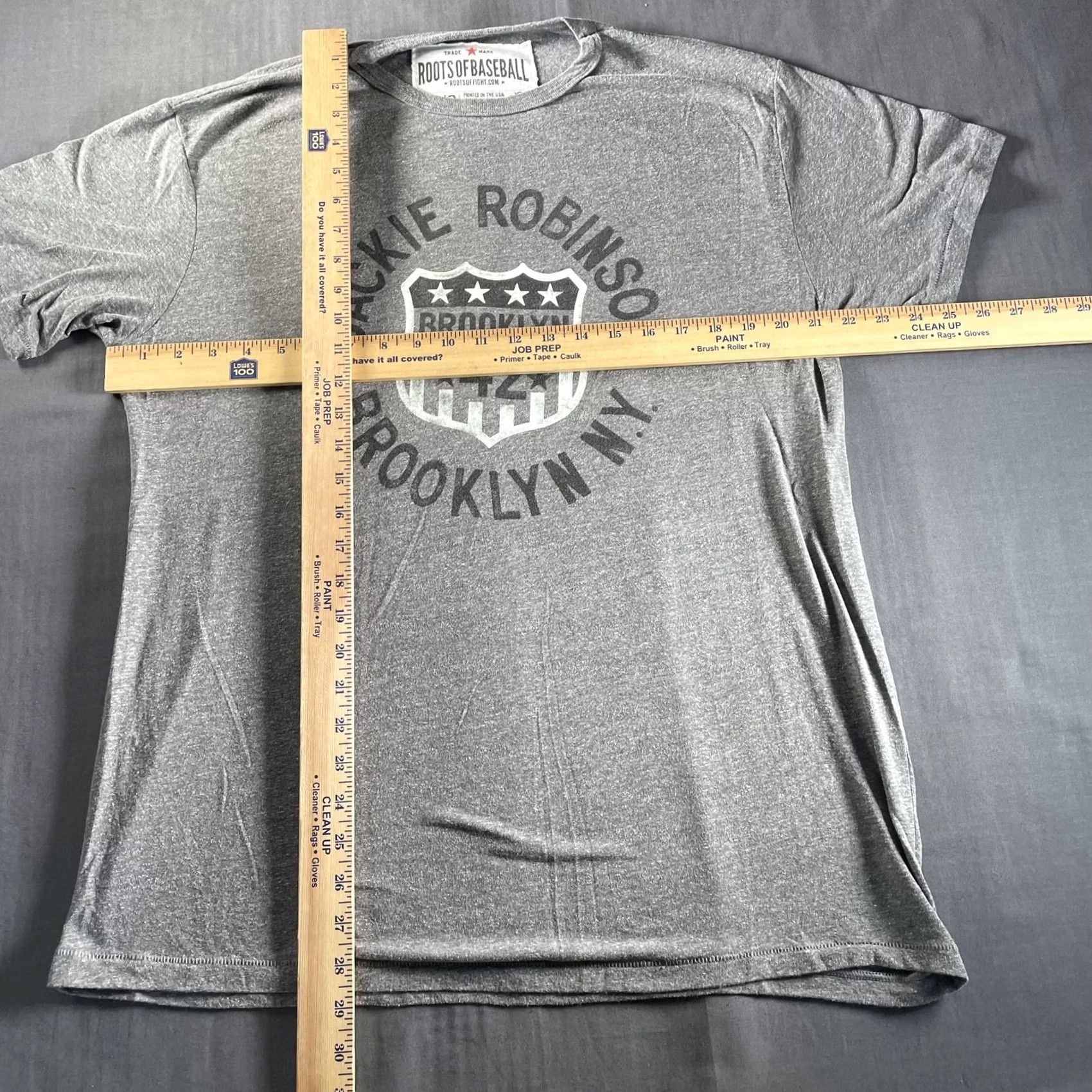 Roots Roots of Fight Jackie Robinson Shirt Mens Large Brooklyn 42 Baseball RM13015 Size US L / EU 52-54 / 3 - 6 Thumbnail