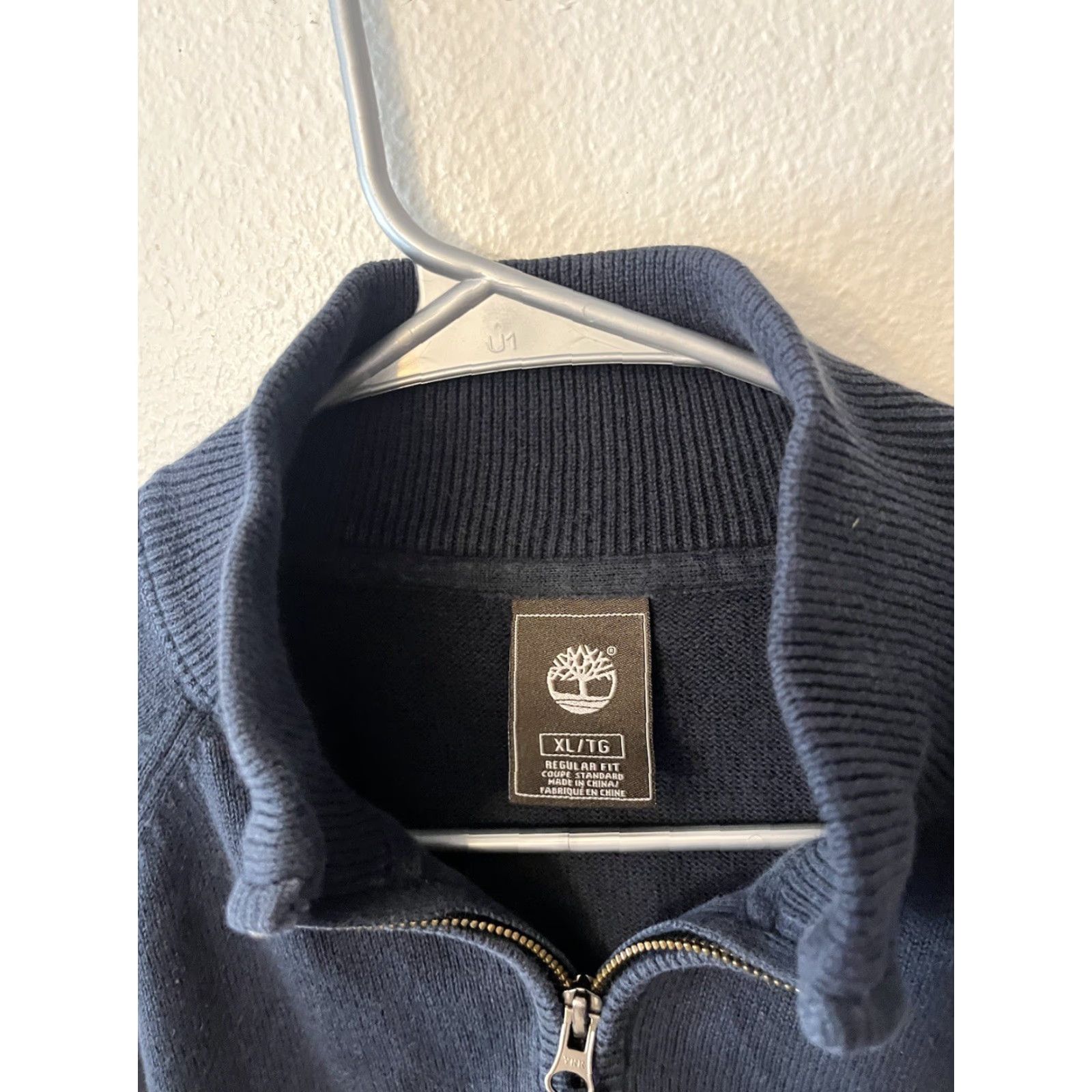 Timberland Timberland Mens Sweater Casual Long Sleeve Mock Neck 1/4 Zip Pullover Blue XL Size US XL / EU 56 / 4 - 2 Thumbnail