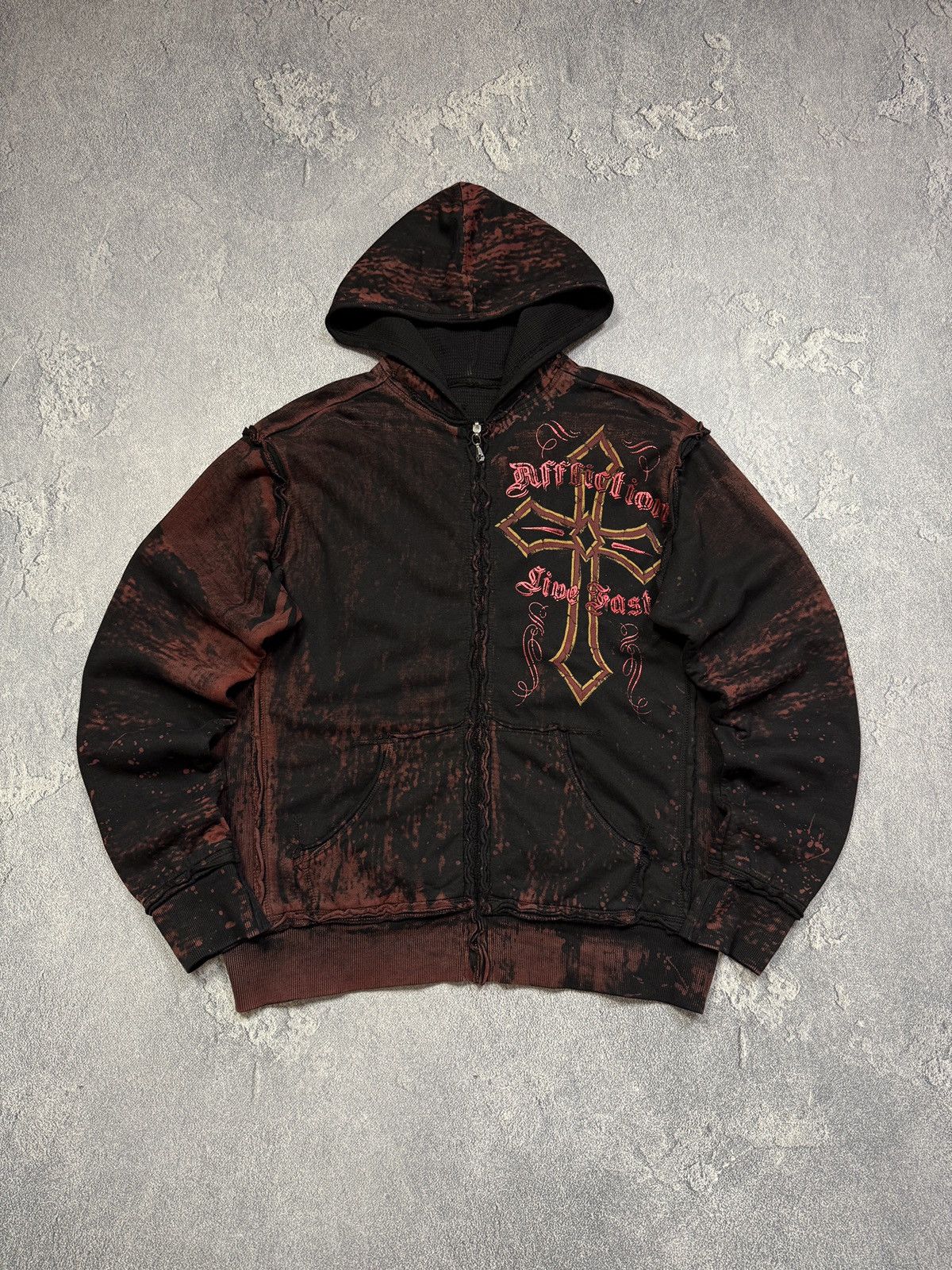 Affliction Vintage Affliction Reversible Zip Hoodie 00s USA Size US M / EU 48-50 / 2 - 2 Thumbnail