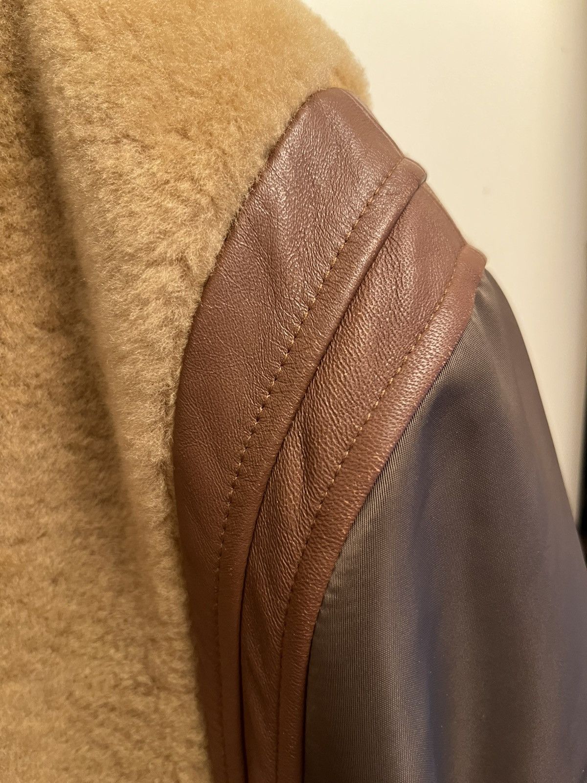 Amiri AMIRI Shearling Nylon Bomber Jacket Size US XL / EU 56 / 4 - 8 Thumbnail