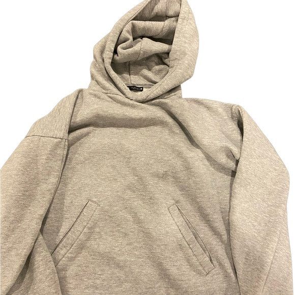 Zara Zara Gray Hooded Sweatshirt with Ribbed Cuffs Size US S / EU 44-46 / 1 - 1 Thumbnail
