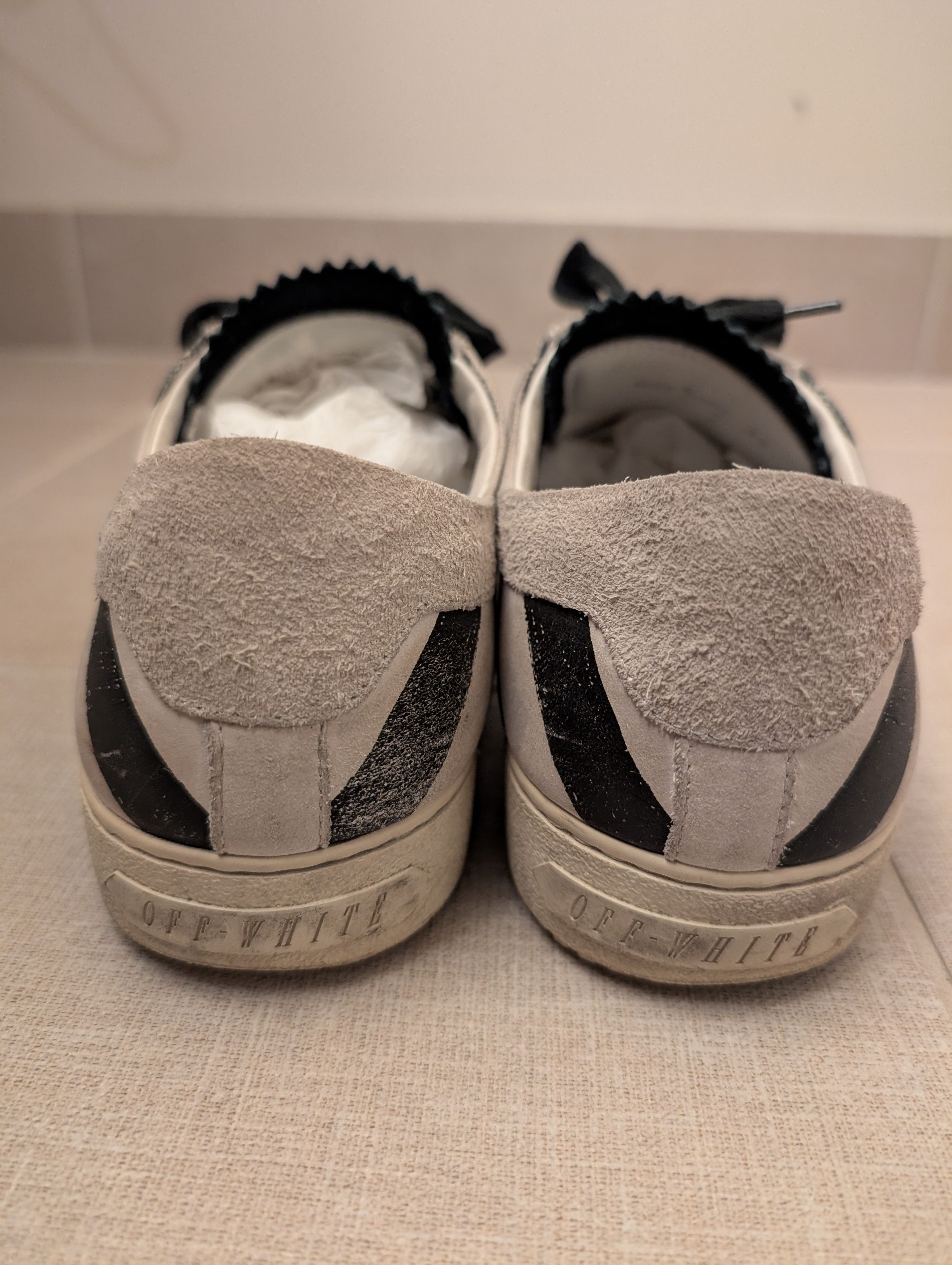 Off-White Virgil Era Off-White - USED Beige and Black Suede Sneakers Size US 6 / EU 39 - 7 Thumbnail
