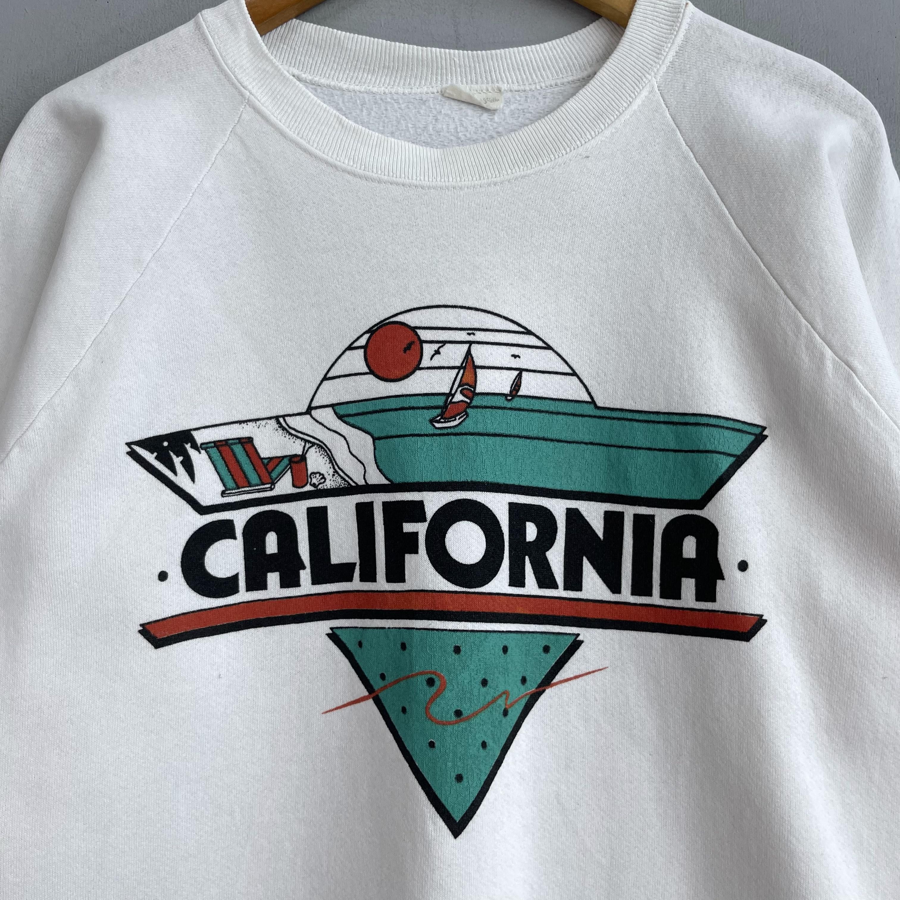 American Apparel × Vintage Vintage CALIFORNIA Beach Surfing Printed Sweatshirt Size US M / EU 48-50 / 2 - 2 Thumbnail
