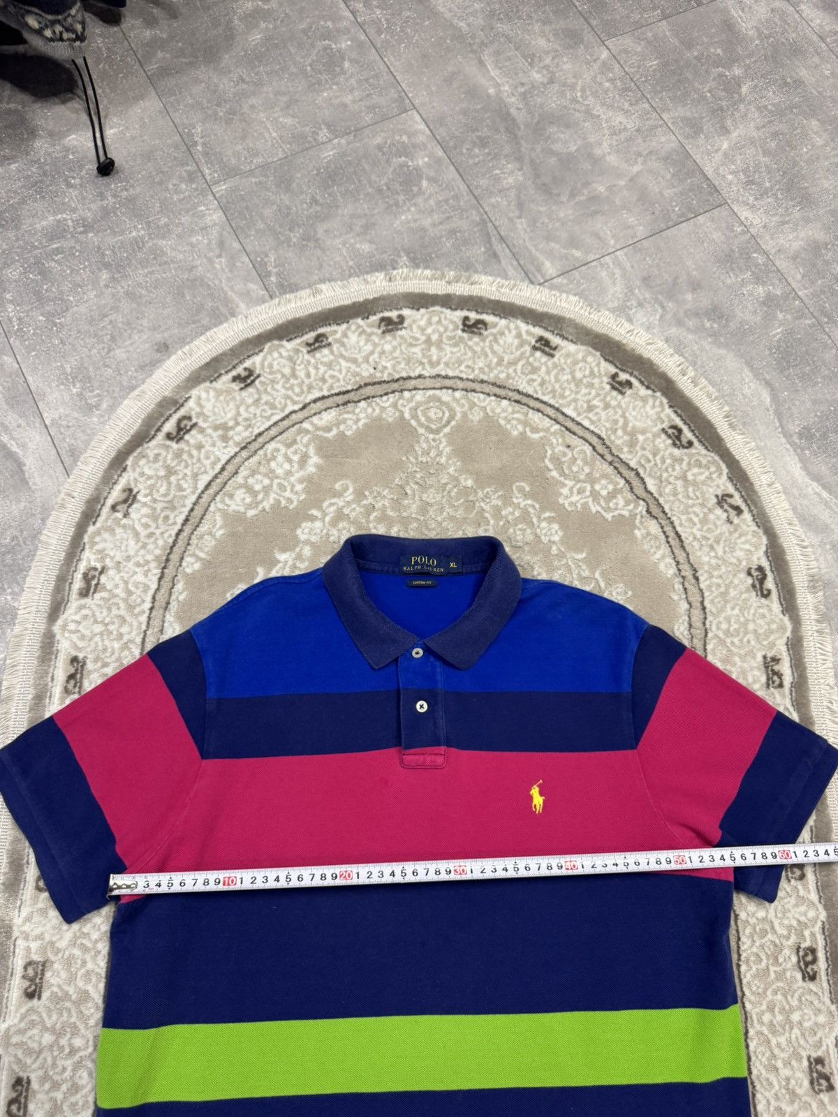Polo Ralph Lauren Rare Polo Shirt Polo Ralph Lauren Boxy Striped Chief Kiff Size US XL / EU 56 / 4 - 2 Thumbnail