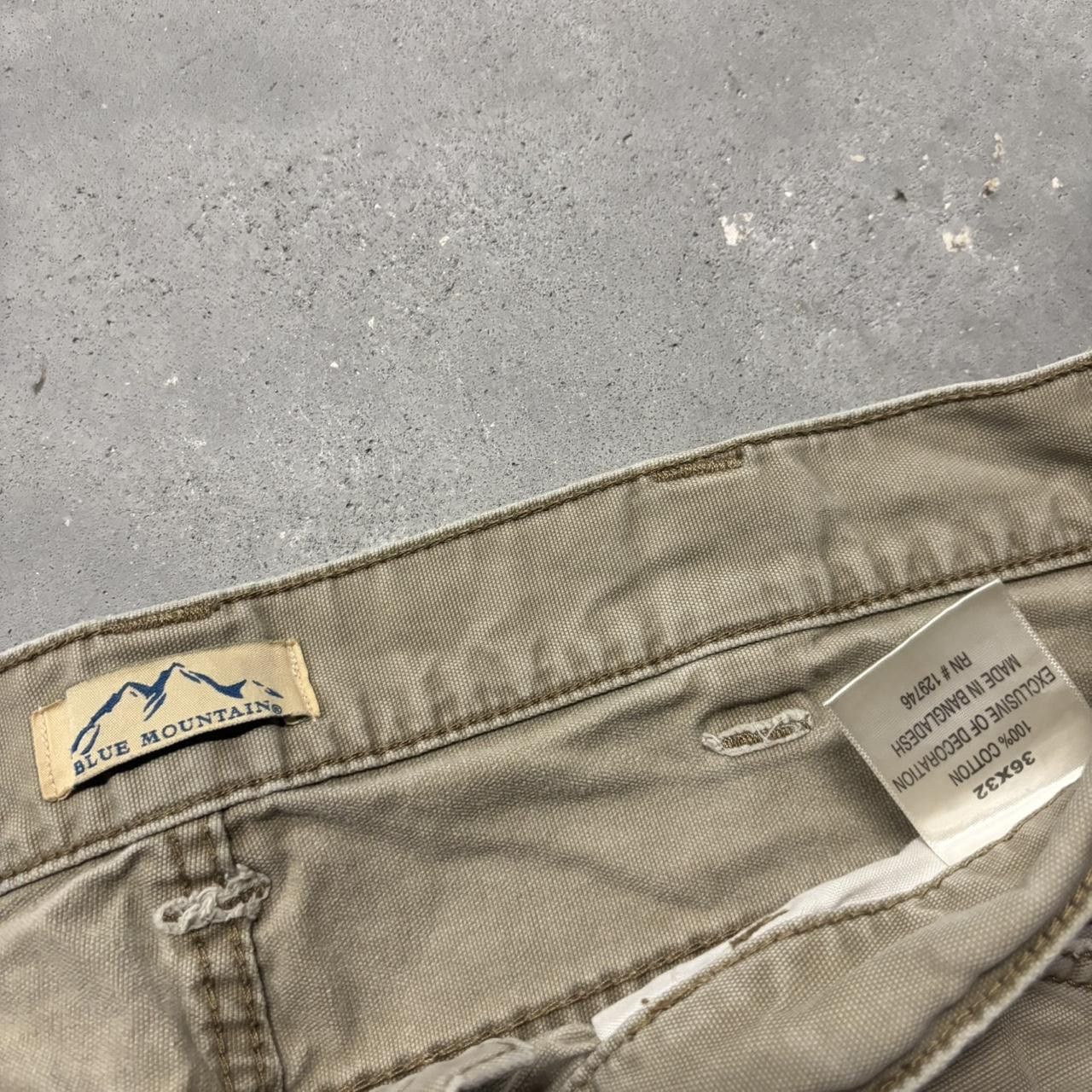 Japanese Brand × Vintage Crazy Vintage Y2K/2000s Faded Khaki Streetwear Skater Workwear Carpenter Pants! Size US 36 / EU 52 - 8 Thumbnail