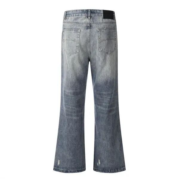VIBE Men's hippie distressed loose washed ripped flared jeans Size US 32 / EU 48 - 3 Thumbnail