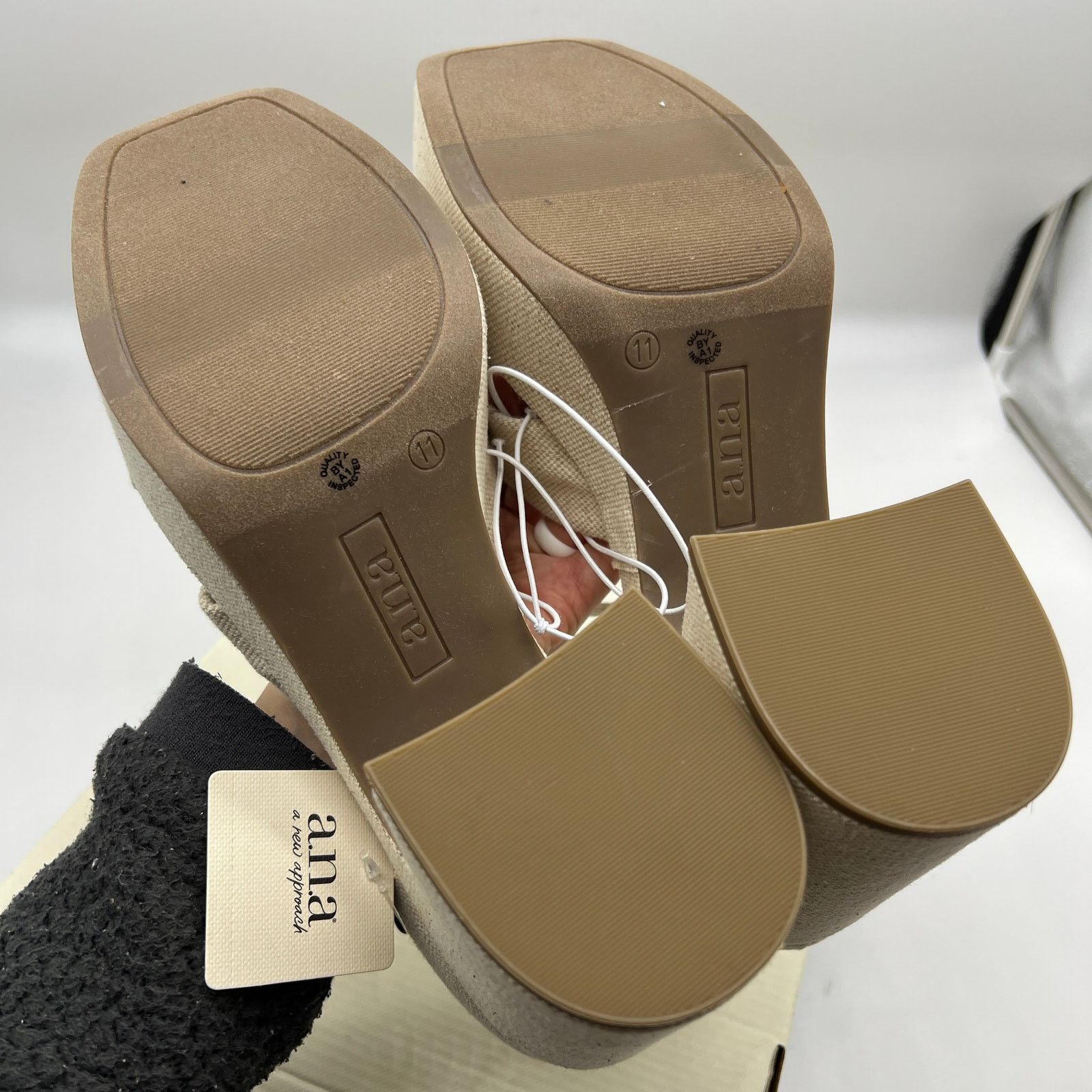 Other Women Block Shoes Platform Flat Wedge Casual Open Toe Size US 11 / IT 41 - 12 Thumbnail
