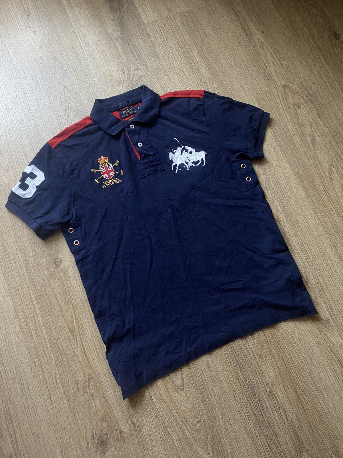 Polo Ralph Lauren Vintage Polo Ralph Lauren Polo T Shirt Rugby Mercer Big Logo Size US M / EU 48-50 / 2 - 1 Thumbnail