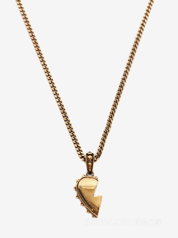 Alexander McQueen o1loc1c0625 Size:OS/ Heart Pendant Necklace Set in Golden Size ONE SIZE - 2 Thumbnail