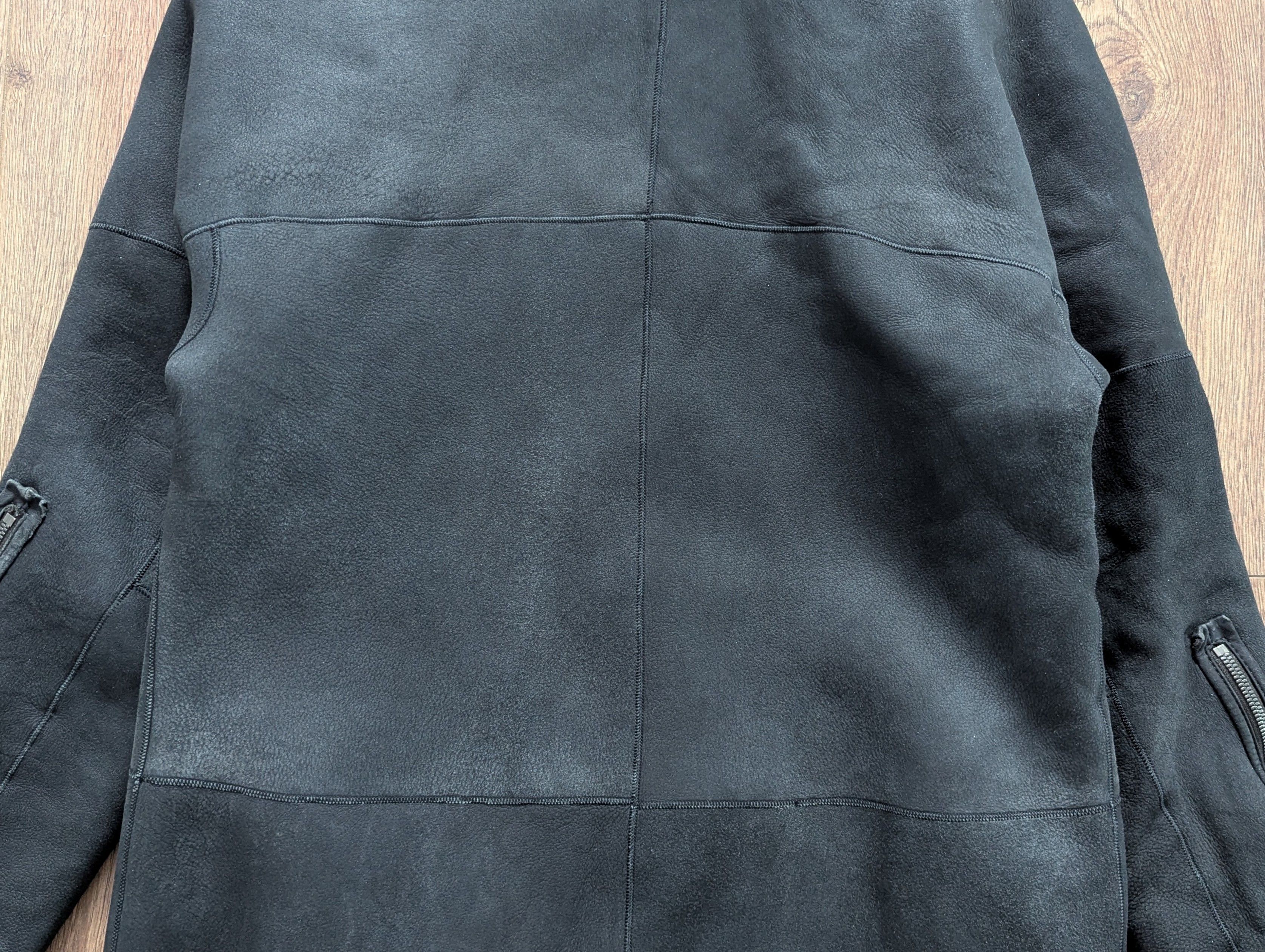 Leather VSP Women's Double Sided 100% Lamb Shearling Hooded Zip Coat Size L / US 10 / IT 46 - 11 Thumbnail