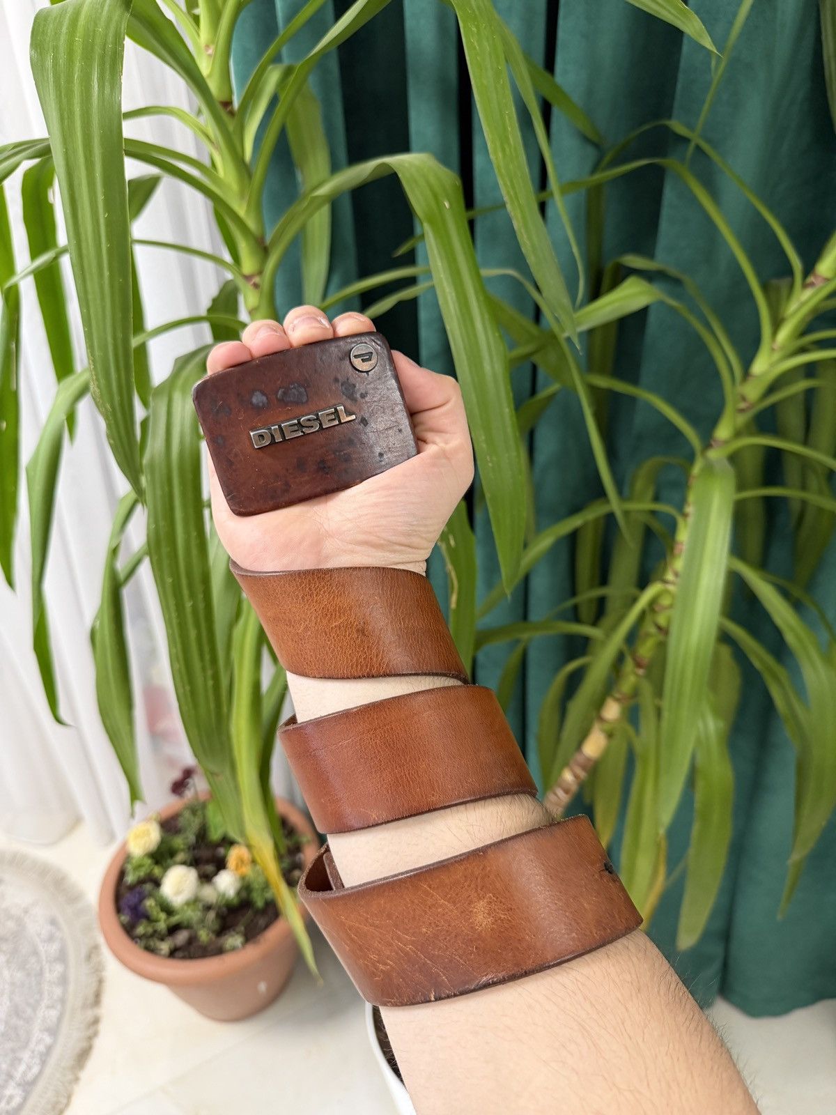 Diesel Diesel Belt vintage opium brown Size 36 - 1 Thumbnail
