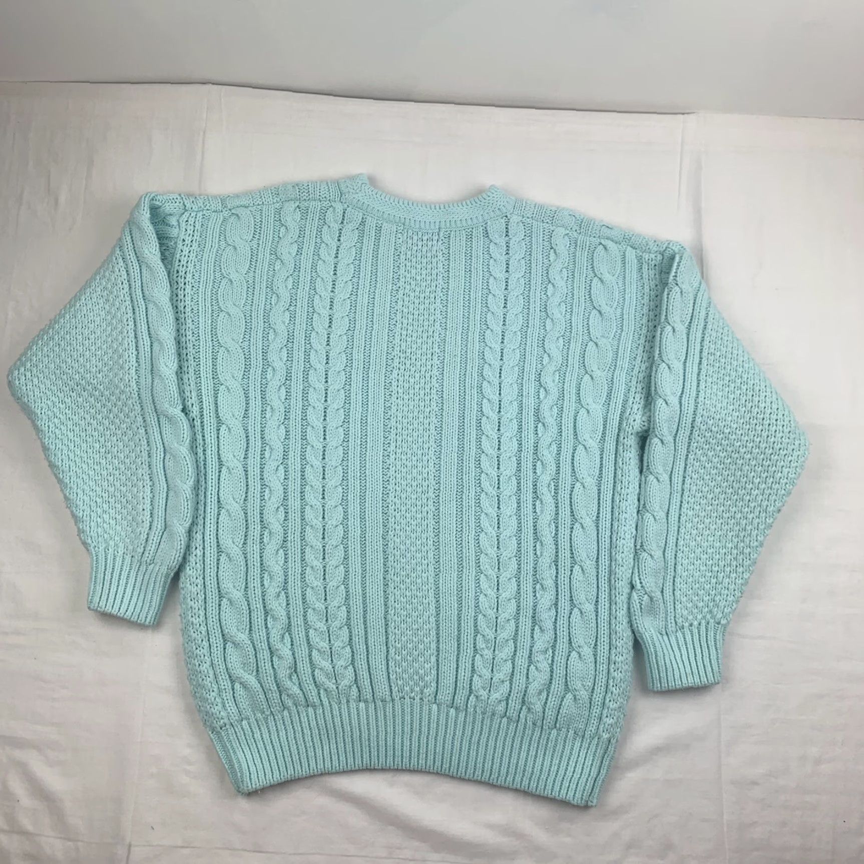 Vintage Vintage Carriage Court Sport Sweater Womens Medium Light Blue Knitted Pullover Size M / US 6-8 / IT 42-44 - 8 Thumbnail