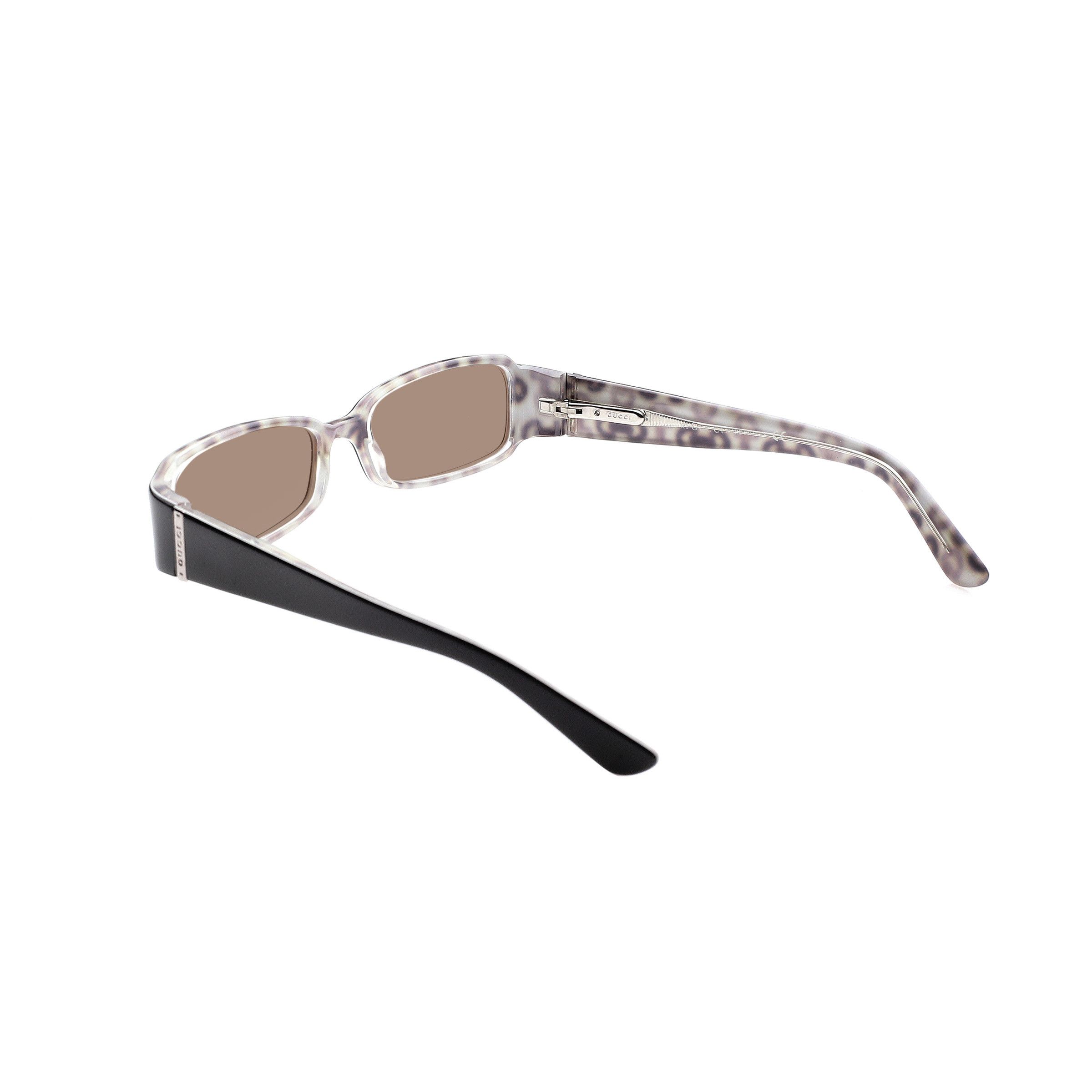 Gucci Gucci '00s Black Monogram Horsebit Flat Sunglasses Brown Size ONE SIZE - 3 Thumbnail