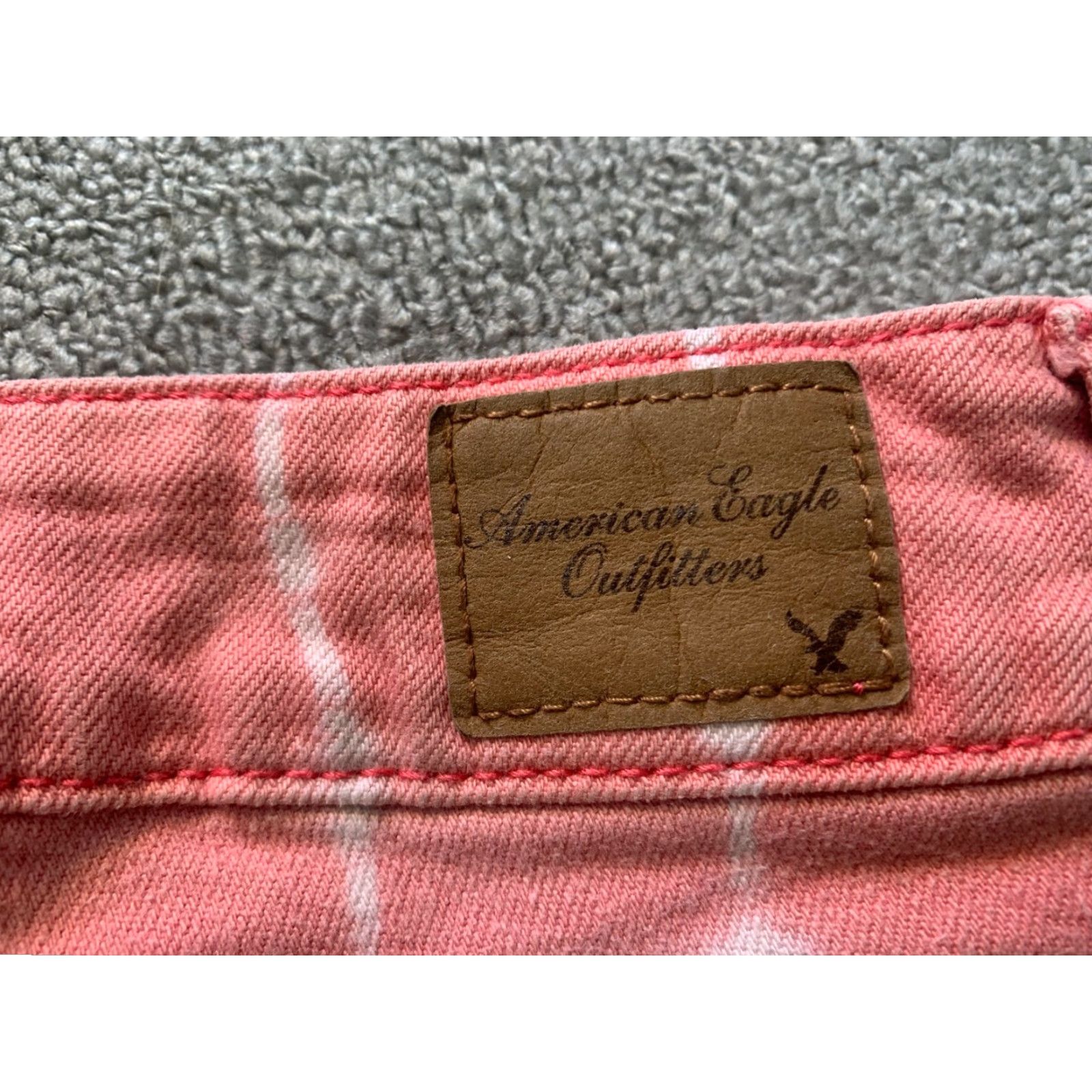 American Eagle Outfitters VINTAGE American Eagle Shorts Pink Womens Size 00 Stretch Tie Dye Look Size 24" / US 00 / IT 34 - 3 Thumbnail