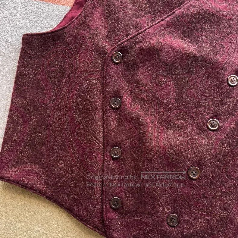 RRL Ralph Lauren RRL Ralph Lauren Burgundy cashmere floral double-breasted Size US M / EU 48-50 / 2 - 5 Thumbnail