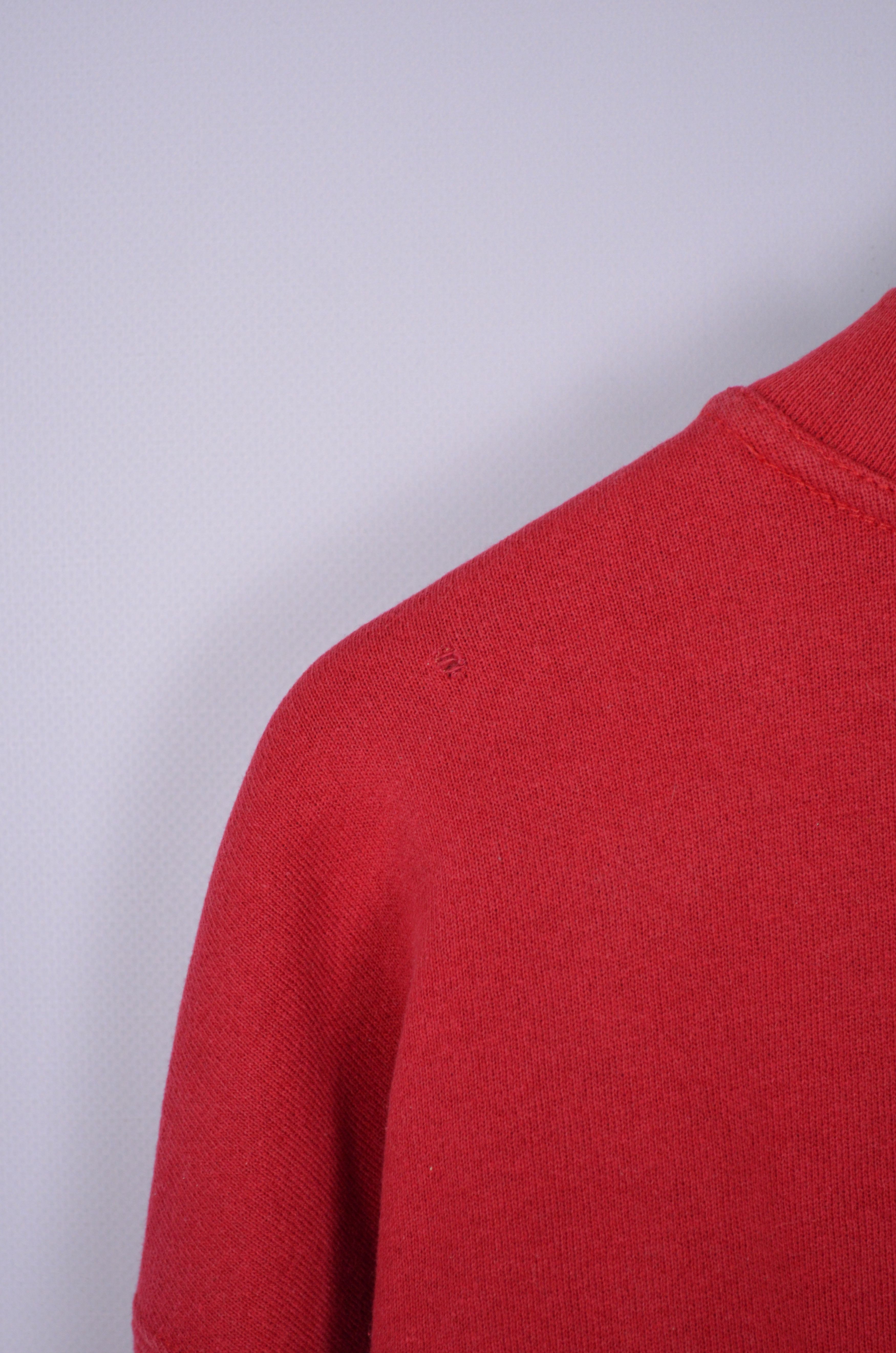 Designer × Nike × Vintage Nike Big Logo Sweatshirt Red Size L Vintage Made in USA 90s Size US L / EU 52-54 / 3 - 9 Thumbnail