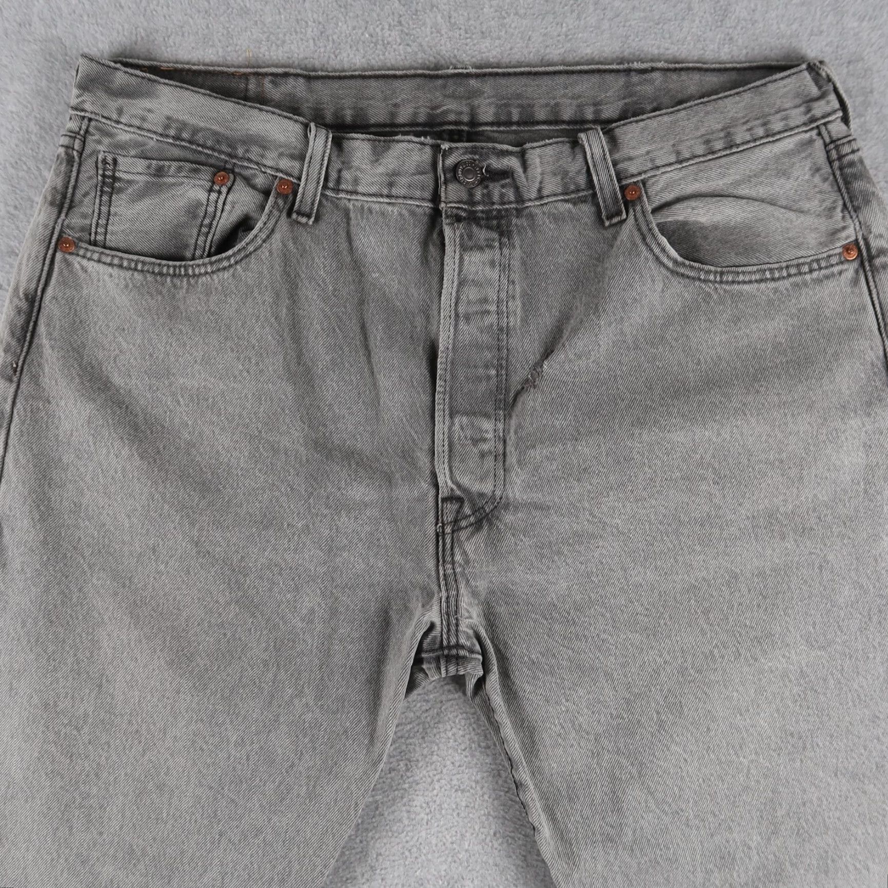 Levi's VINTAGE Levi's 501 Jeans Straight Denim Gray Mens 38x30 5-Pocket USA 2000s Regular Fit Pants Size 38 Mens Size US 38 / EU 54 - 3 Thumbnail