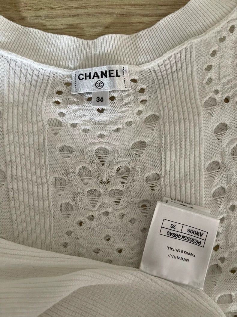 Chanel Chanel White hollow dress Size XS / US 0-2 / IT 36-38 - 3 Thumbnail
