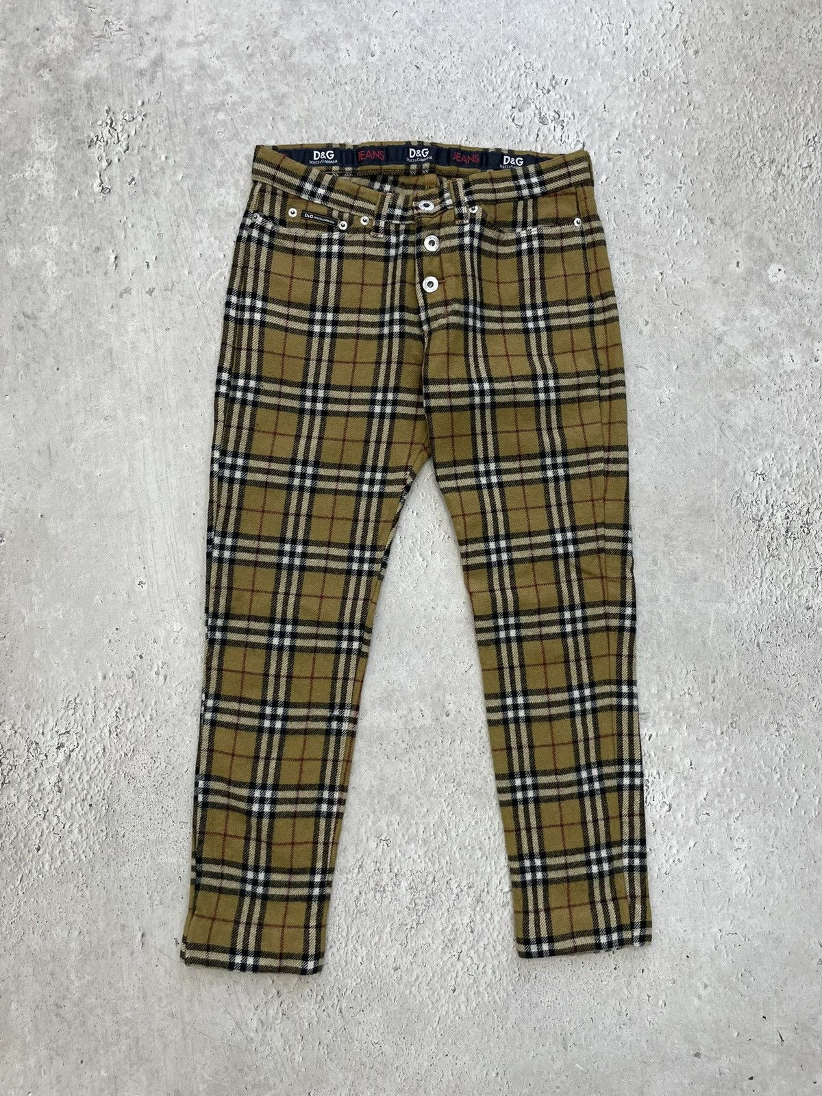Burberry Vintage dolce Gabbana X Burberry nova check slim pants Size US 33 - 1 Thumbnail