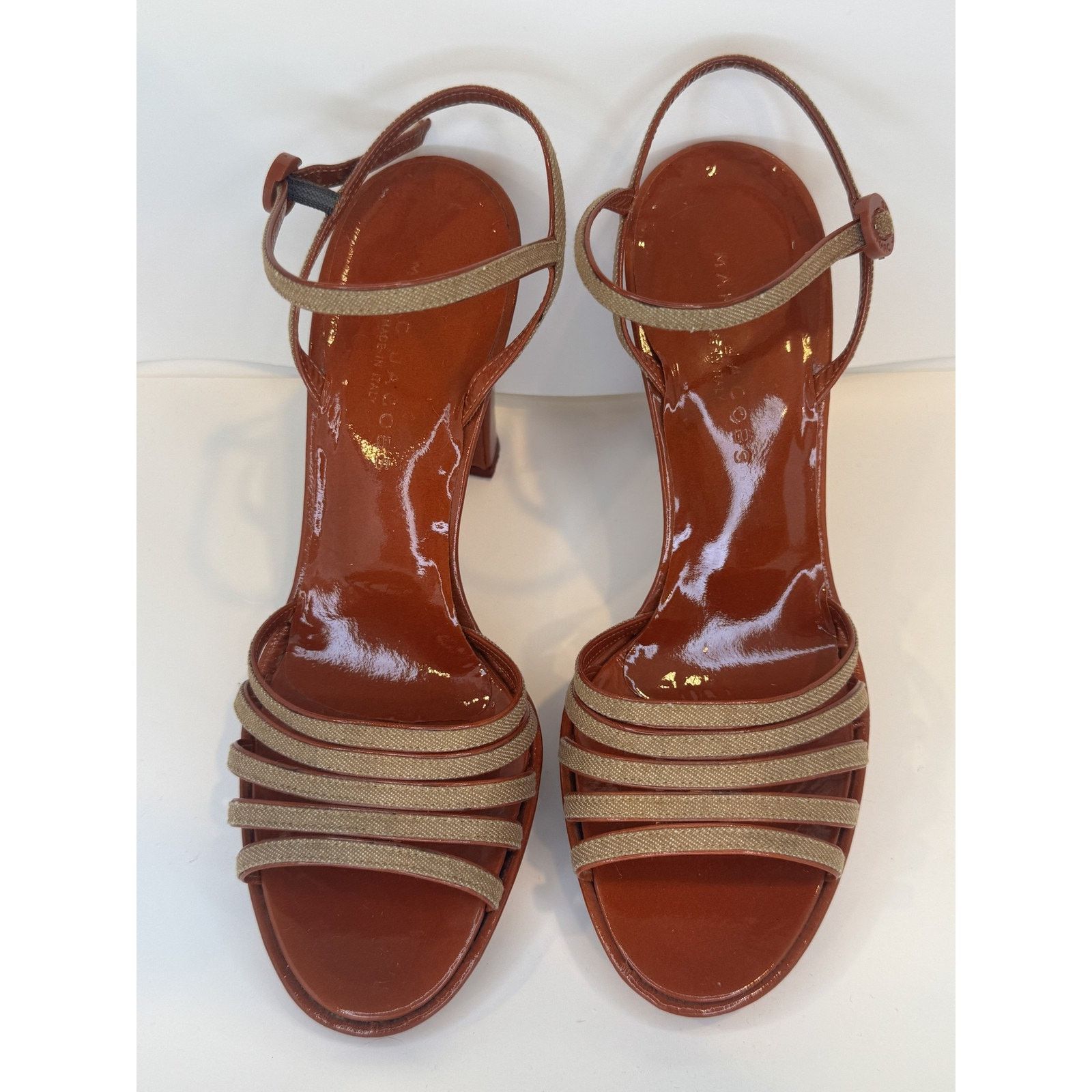 Marc Jacobs Marc Jacob Size 6.5 Bronze High Heel Sandal Strappy with Box Size US 4 / IT 34 - 3 Thumbnail