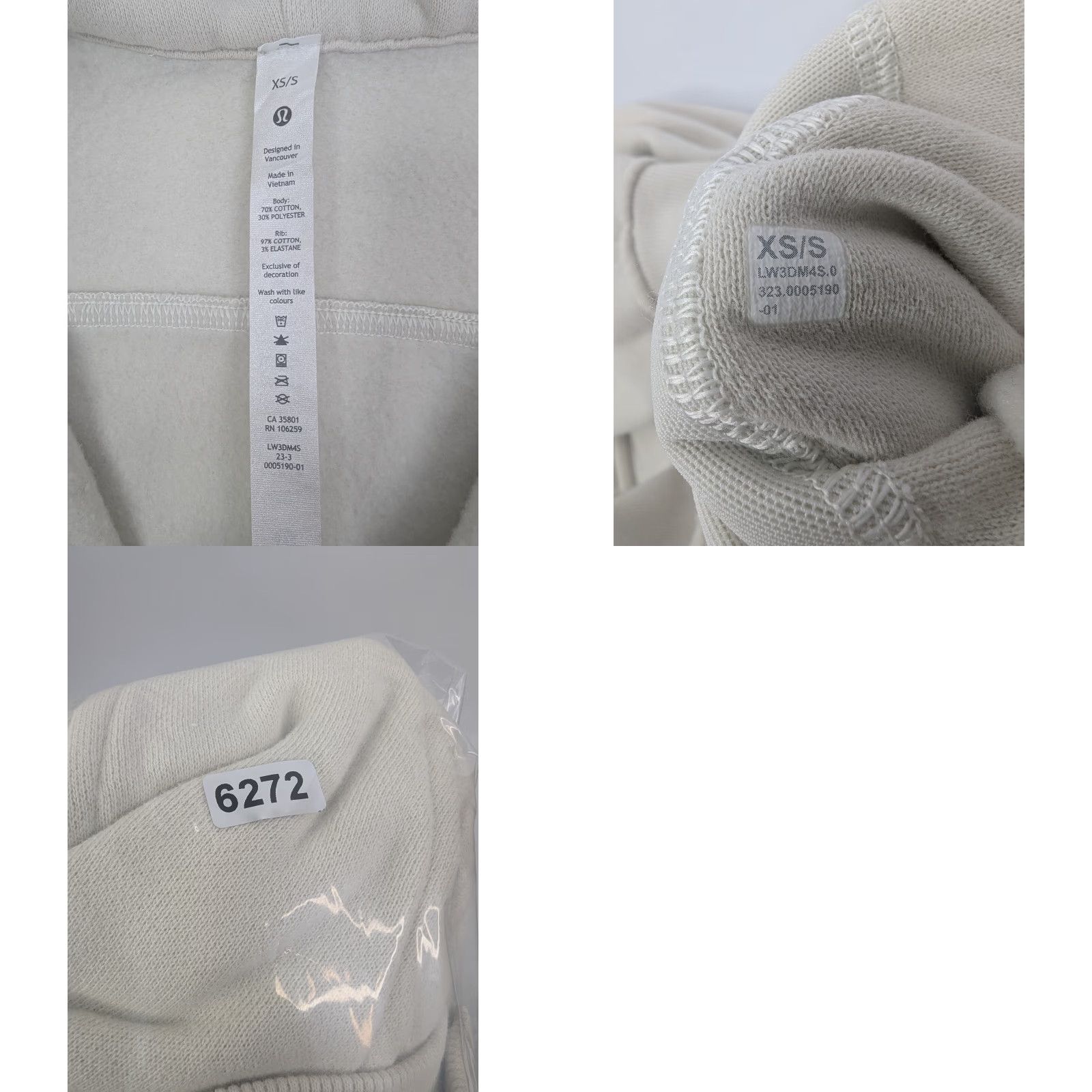 Lululemon Lululemon Scuba Hoodie XS/S Women’s Beige Oversized Zip Pullover Size XS / US 0-2 / IT 36-38 - 8 Thumbnail