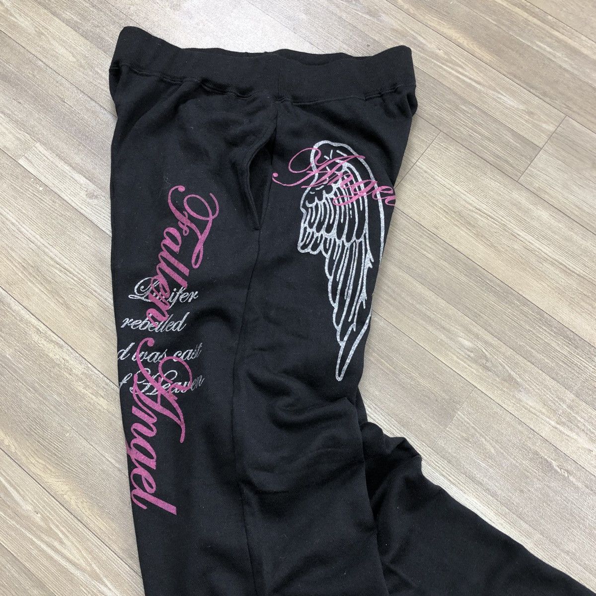 If Six Was Nine × Japanese Brand × Le Grande Bleu (L.G.B.) Angel Fallen Wings Tribal Poem Lgb Goa Gothic Jogger Pants Size US 30 / EU 46 - 3 Thumbnail
