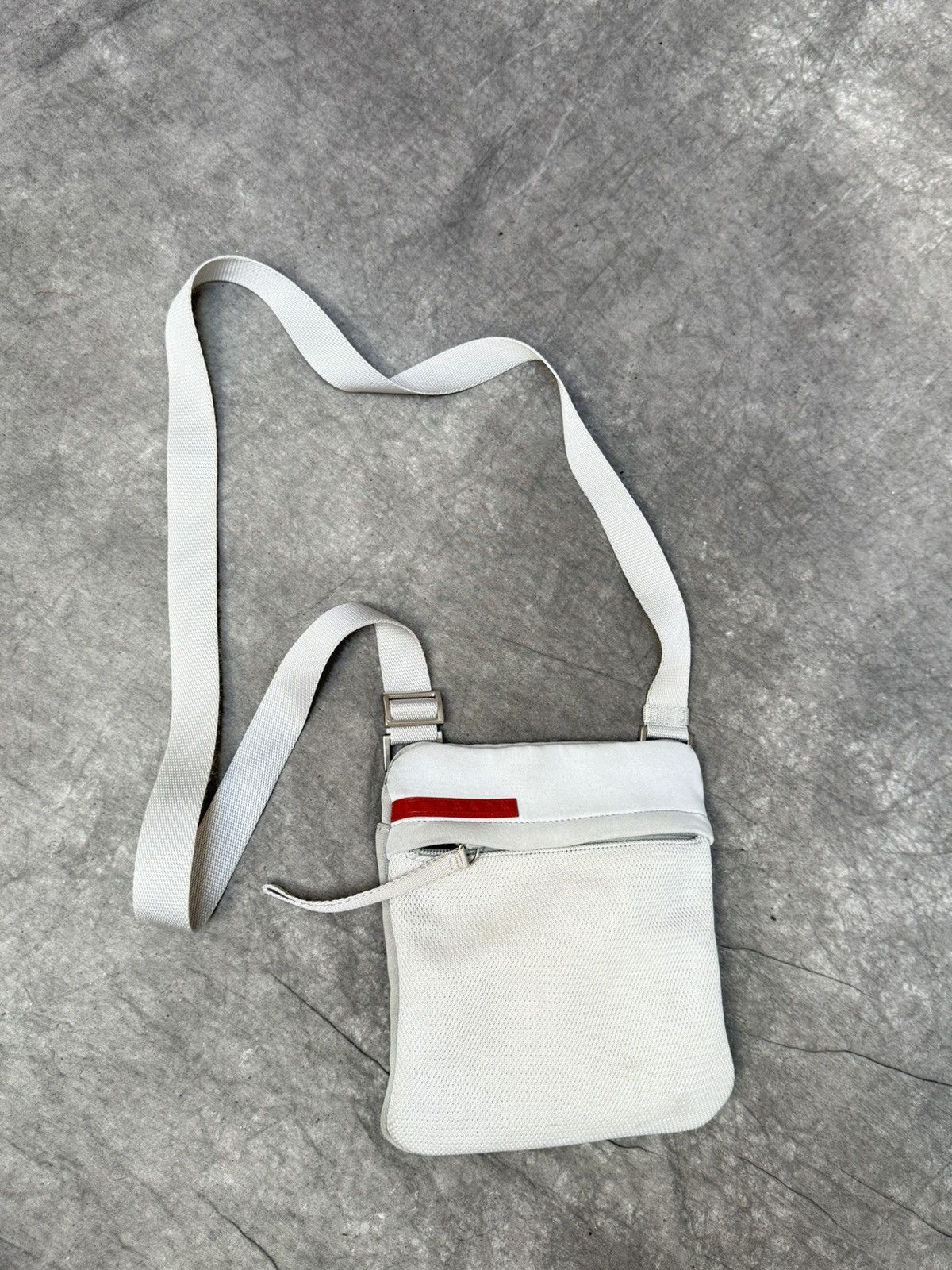Archival Clothing x Prada Authentic Prada Bag Messenger Crossbody 1998 Vintage in Beige, Men's