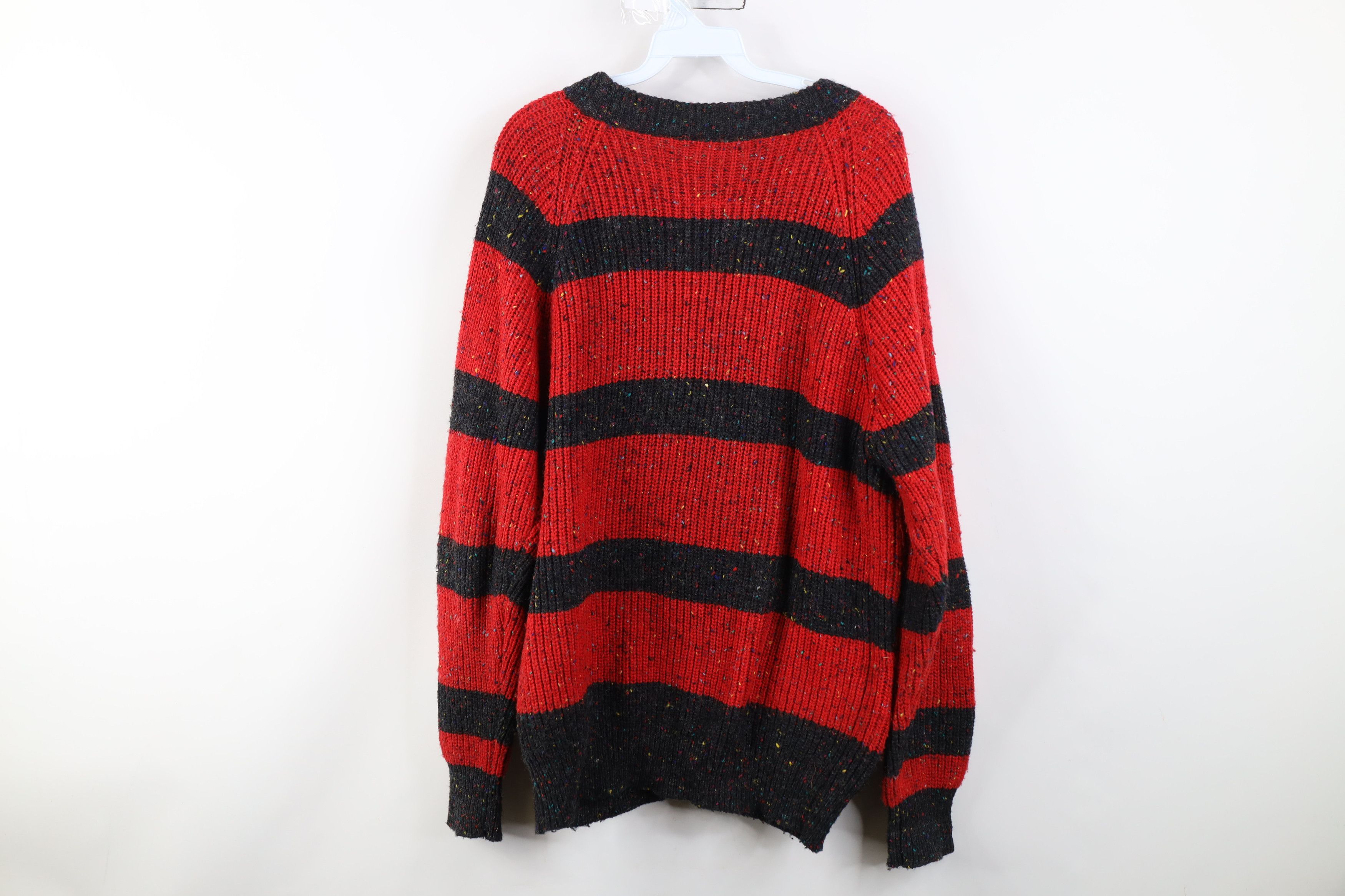 Vintage Vintage 90s Streetwear Rainbow Ribbed Knit Cardigan Sweater Size US M / EU 48-50 / 2 - 8 Thumbnail