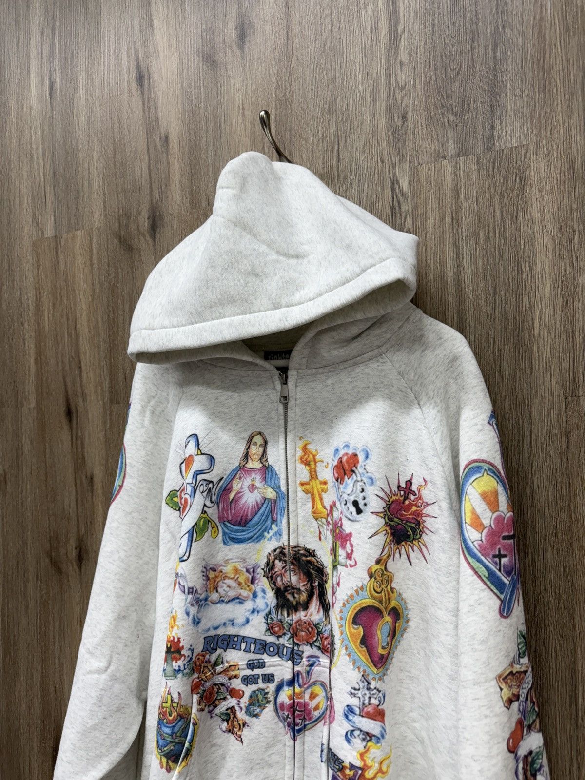 Other Righteous Grey Zip Up Hoodie Size US XL / EU 56 / 4 - 3 Thumbnail