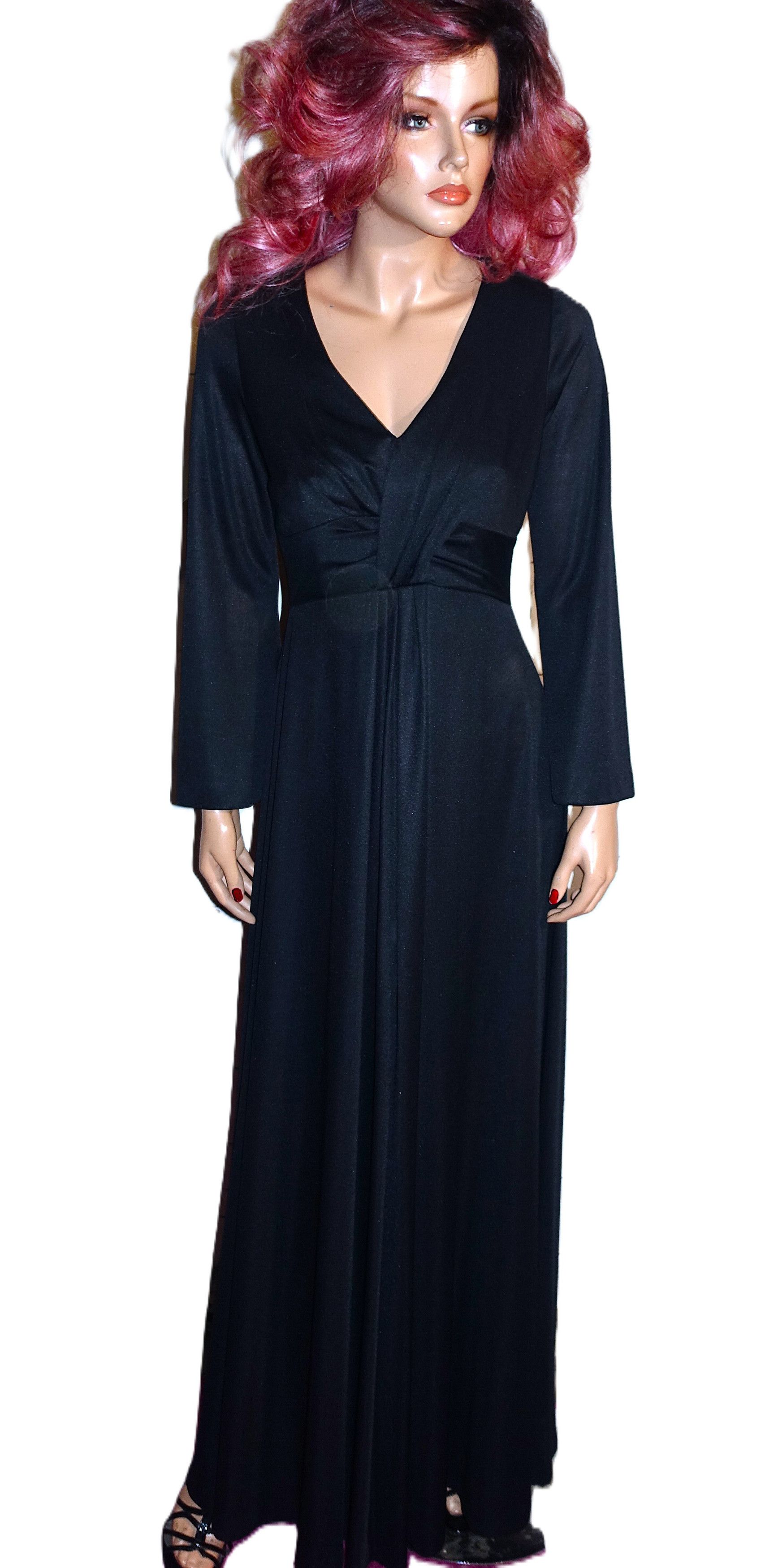 Vintage Vintage Black Maxi Dress M Size M / US 6-8 / IT 42-44 - 1 Thumbnail