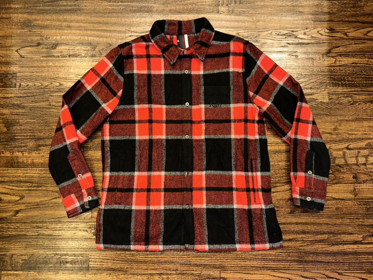 Kith Kith FW18 Check Plaid Ginza Flannel Shirt Jacket Size Large 