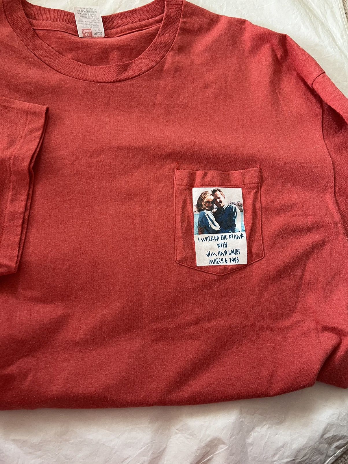 Hanes Vintage 1998 “I Walked the Plank with Jim and Lauri” Shirt Size US XXL / EU 58 / 5 - 6 Thumbnail