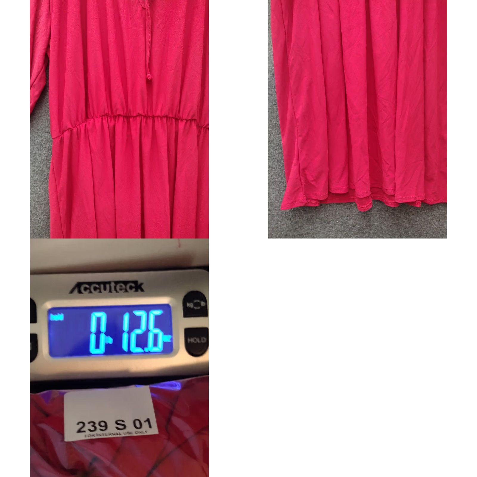 Vintage Star Vixen Blouson Dress Women Peasant Midi Boat Neck Red 1X Size XL / US 12-14 / IT 48-50 - 8 Thumbnail