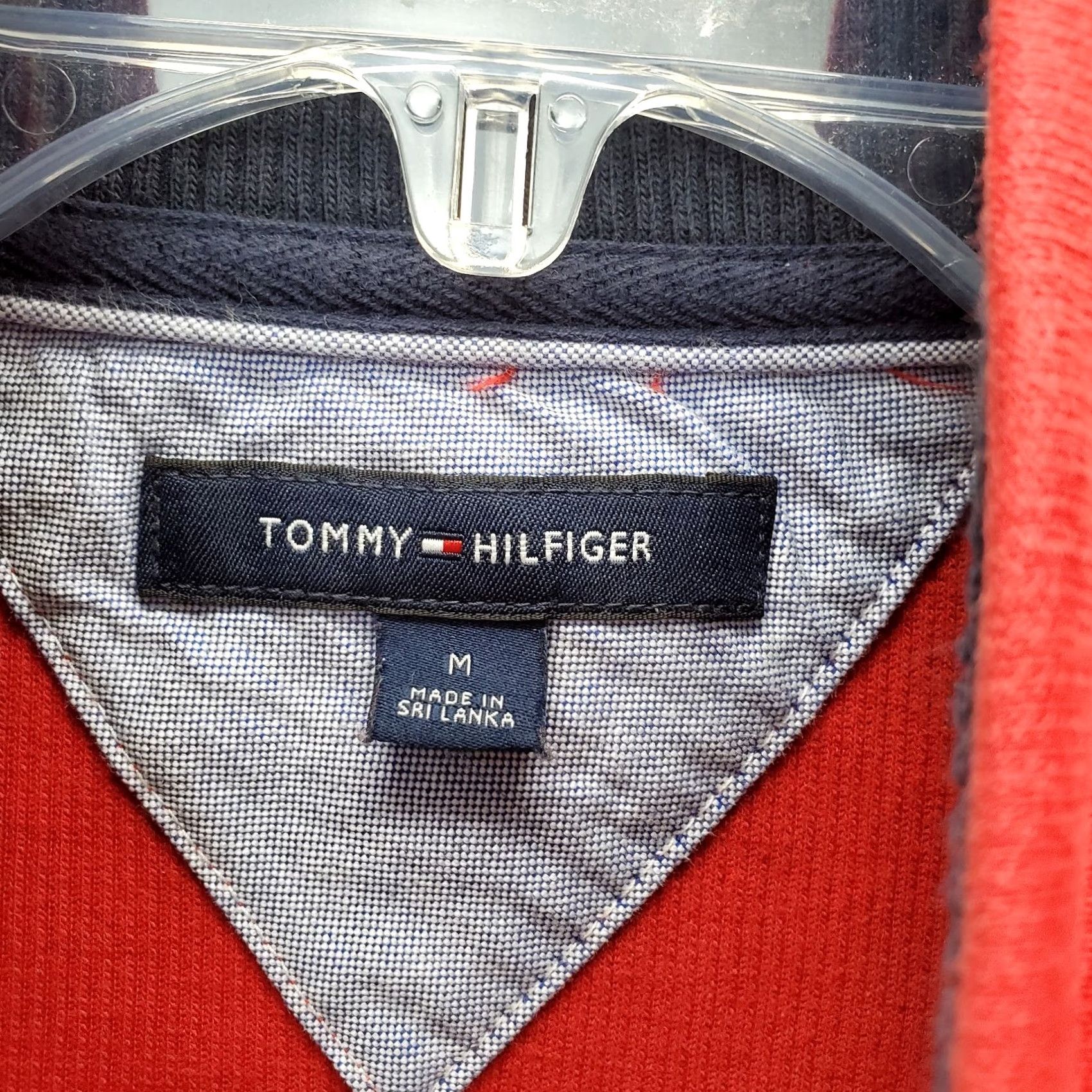 Tommy Hilfiger Tommy Hilfiger Mens Size M Red 1/4 Zip Sweatshirt Long Sleeve Cotton Pullover Size US M / EU 48-50 / 2 - 5 Thumbnail