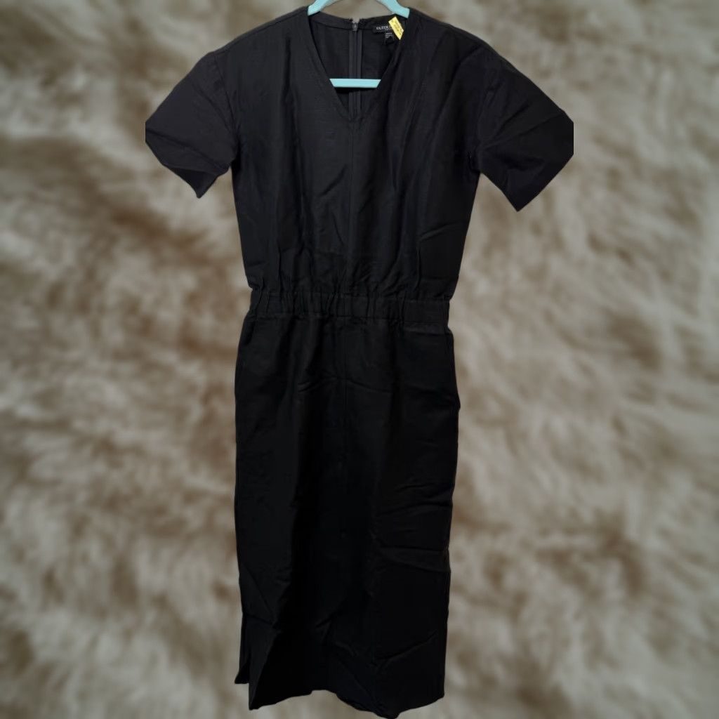 Eileen Fisher Eileen Fisher Petite Black Jumpsuit Dress Organic Linen Blend Sz Petite PP Dress Women Petite Black Linen Lyocell PP Size XXS / US 00 / IT 34 - 1 Thumbnail