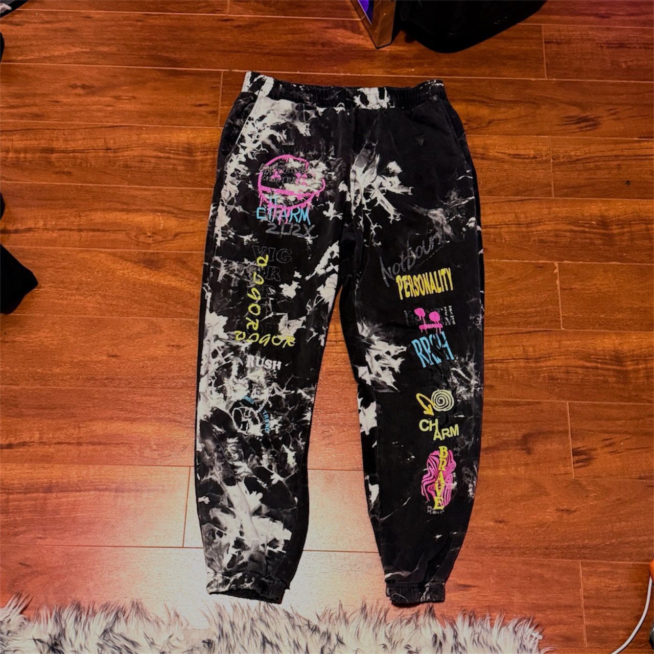 Other Black & Multi-Colored Tie-Dye Sweatpants Size US 30 / EU 46 - 1 Thumbnail