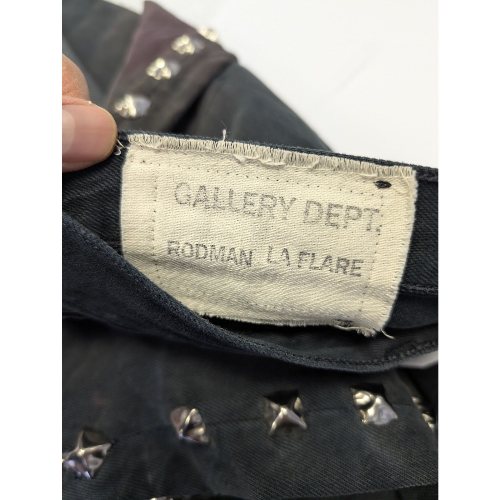 Gallery Dept. o1rshd1 Studded LA Flare Jeans in Black 32 x 34 Size US 32 / EU 48 - 19 Thumbnail