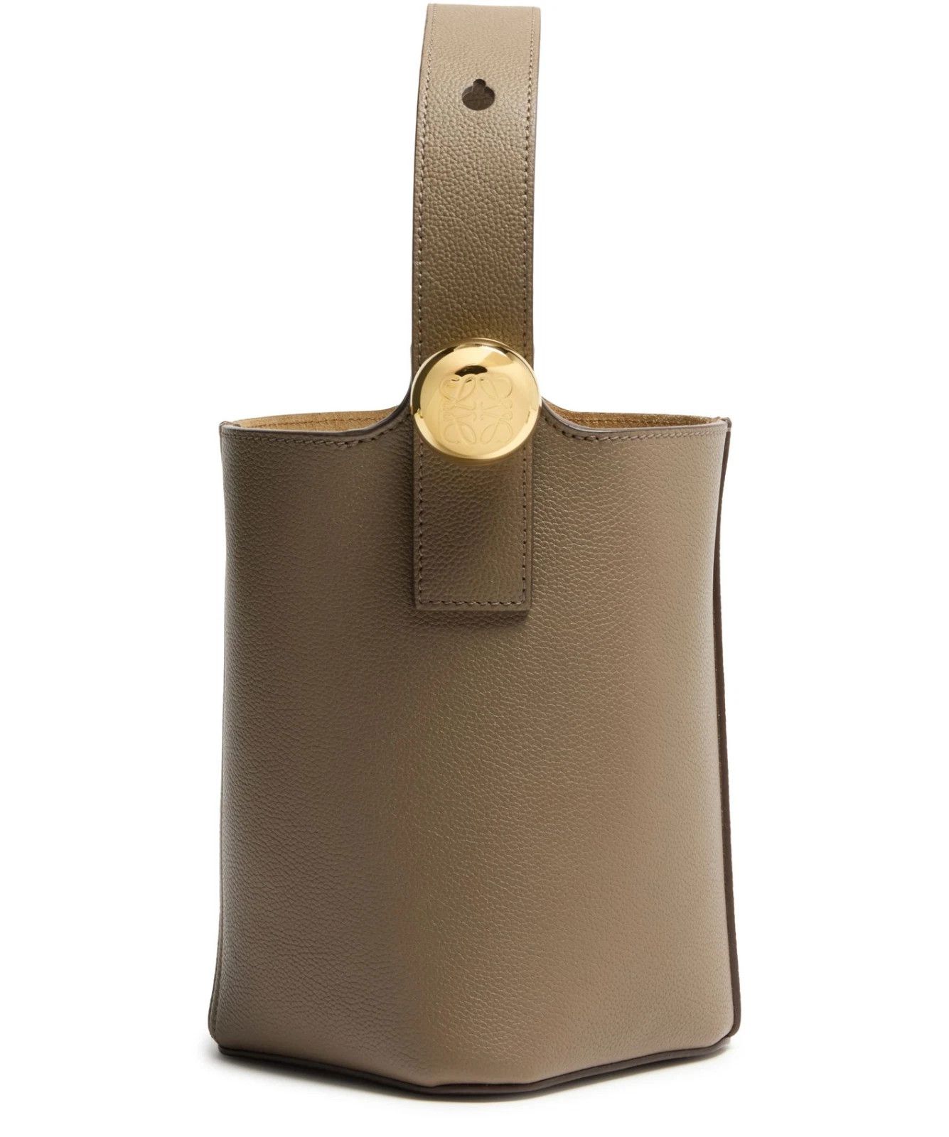 Loewe LOEWE Pebble Mini Taupe Leather Bucket Bag Auth New Size ONE SIZE - 1 Thumbnail
