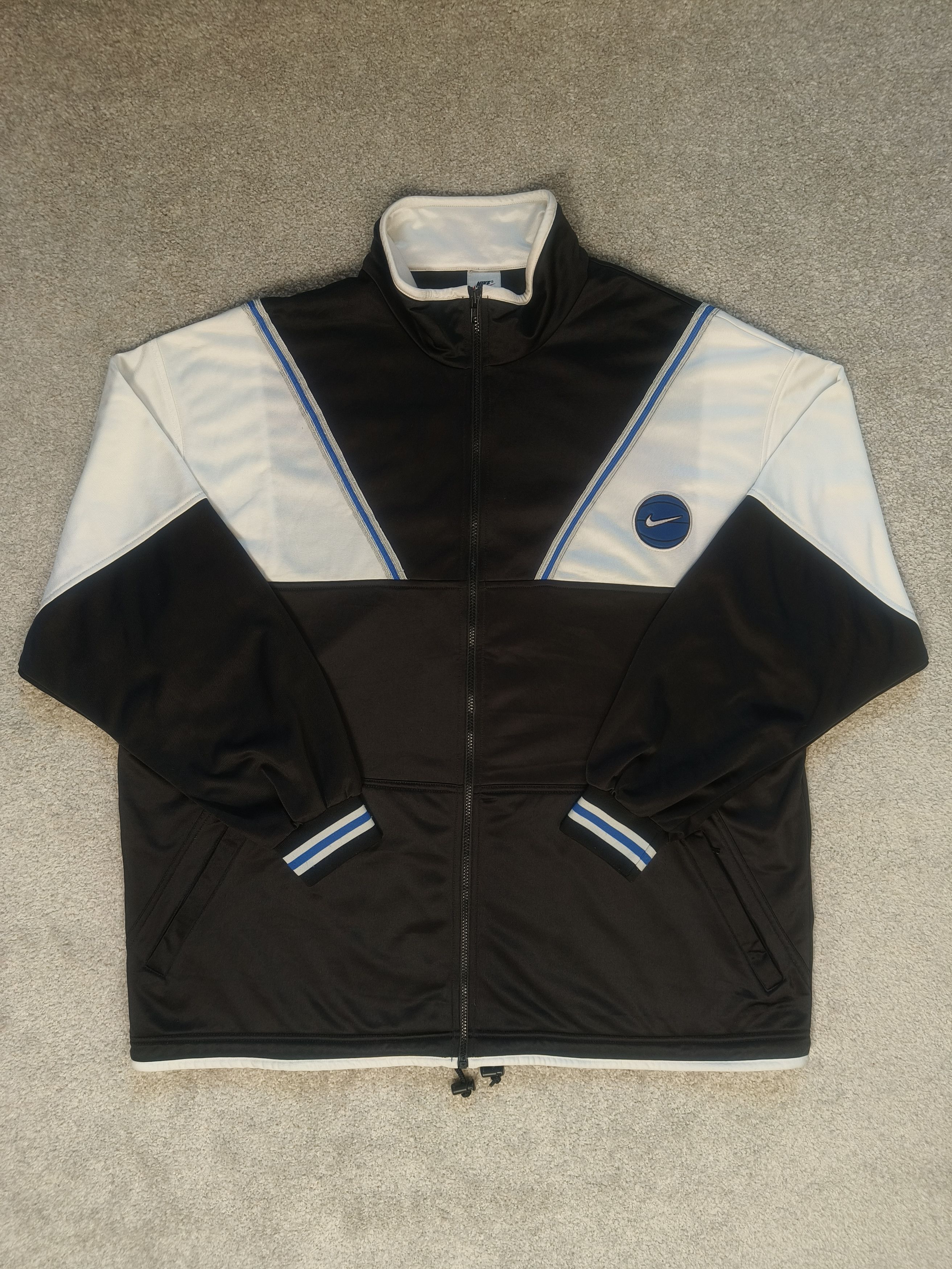 Nike Vintage Windbreaker Track Jacket Black/White/Blue