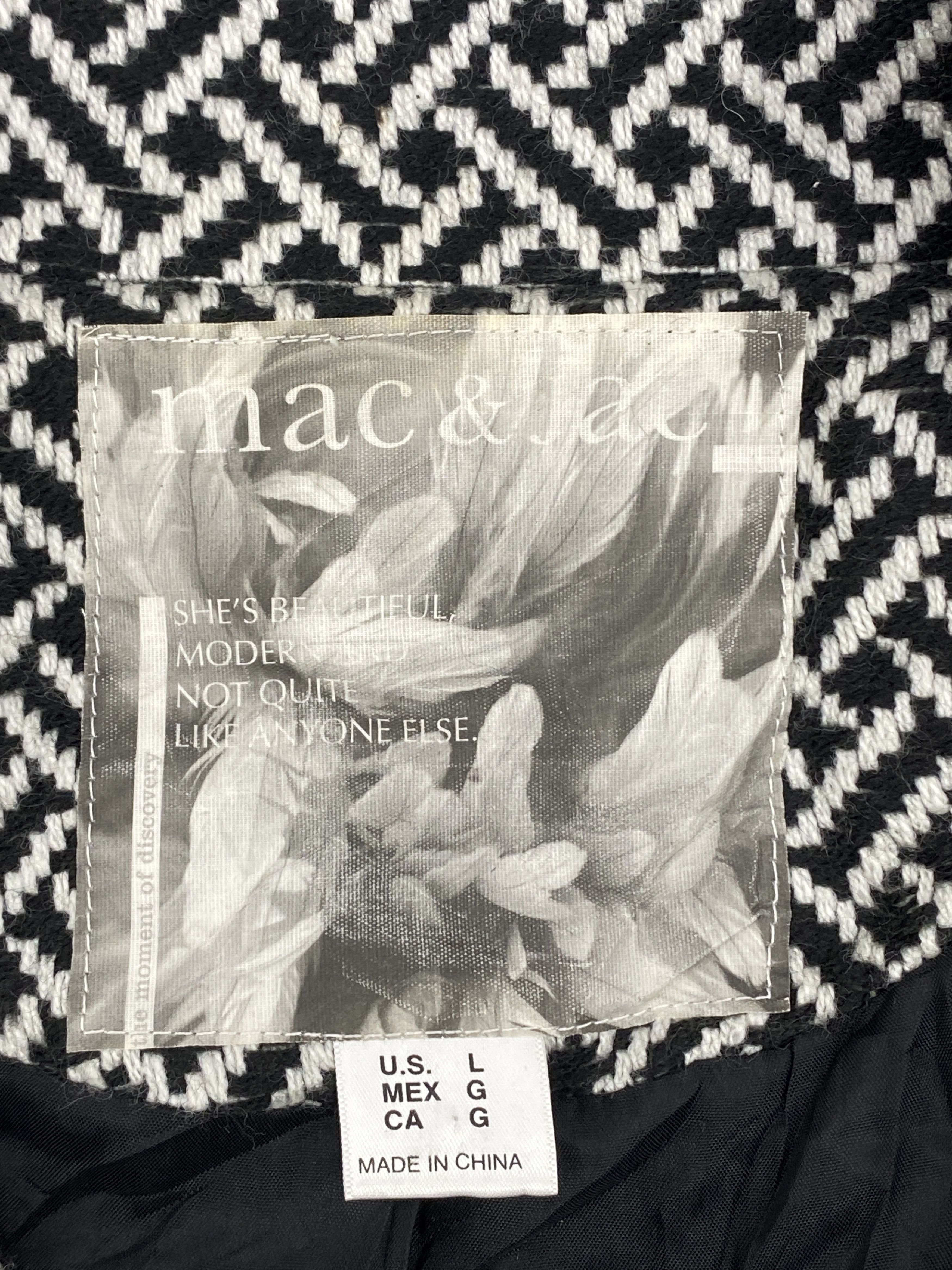 If Six Was Nine Vintage Mac & Jac Pattern Double Breasted Tweed Coat JA0050 Size L / US 10 / IT 46 - 6 Thumbnail