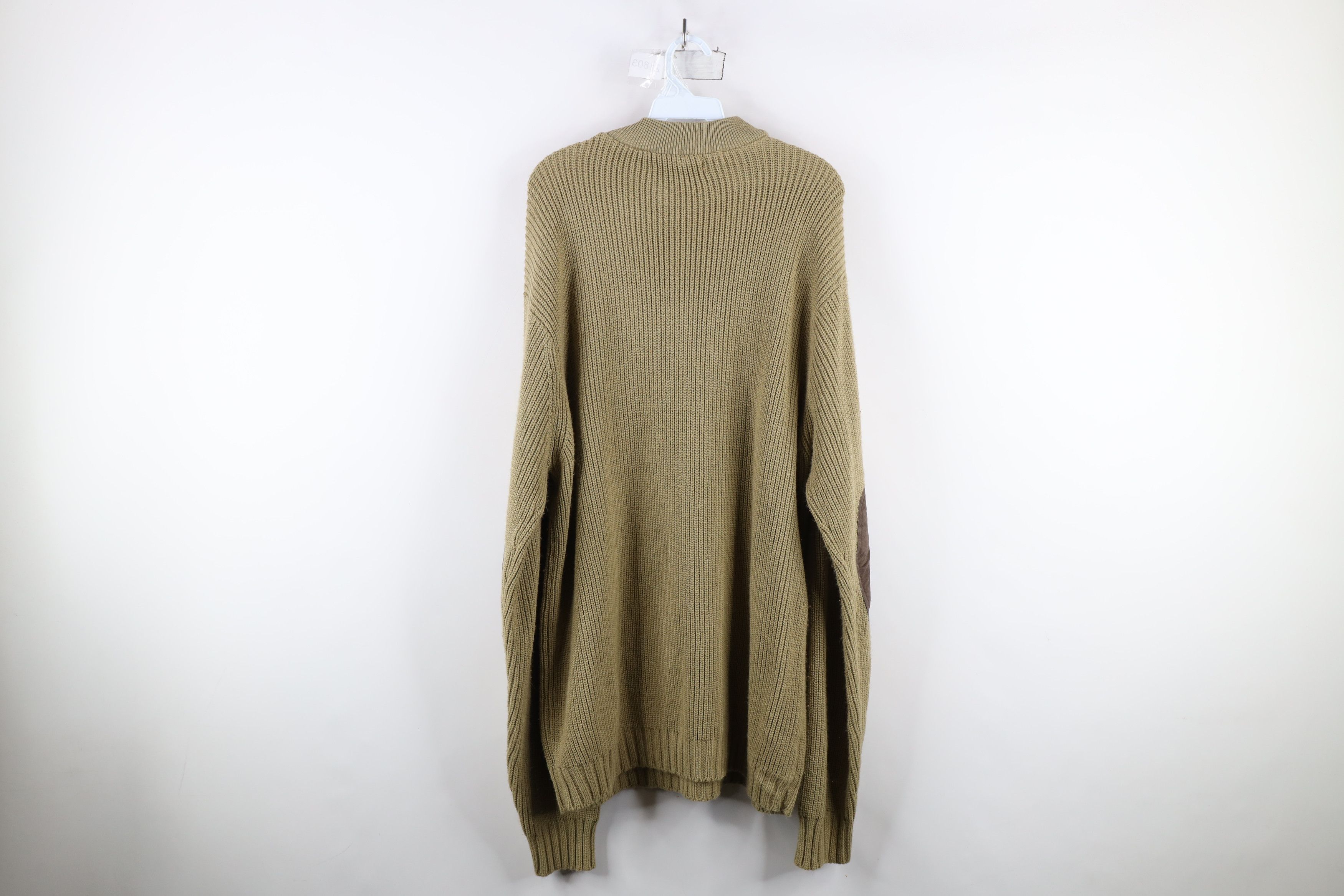 Vintage Vintage 90s Streetwear Patch Ribbed Knit Henley Sweater Size US XXL / EU 58 / 5 - 9 Thumbnail