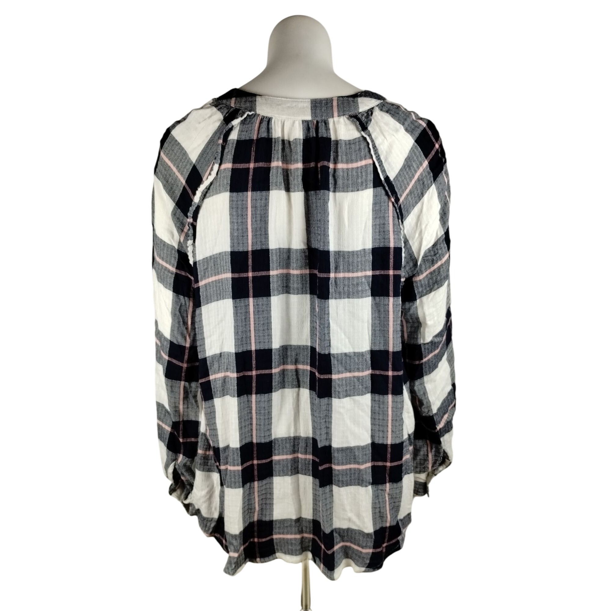 Other Time and Tru Maternity Womens Large Woven Button Up Top Blue Size L / US 10 / IT 46 - 6 Thumbnail